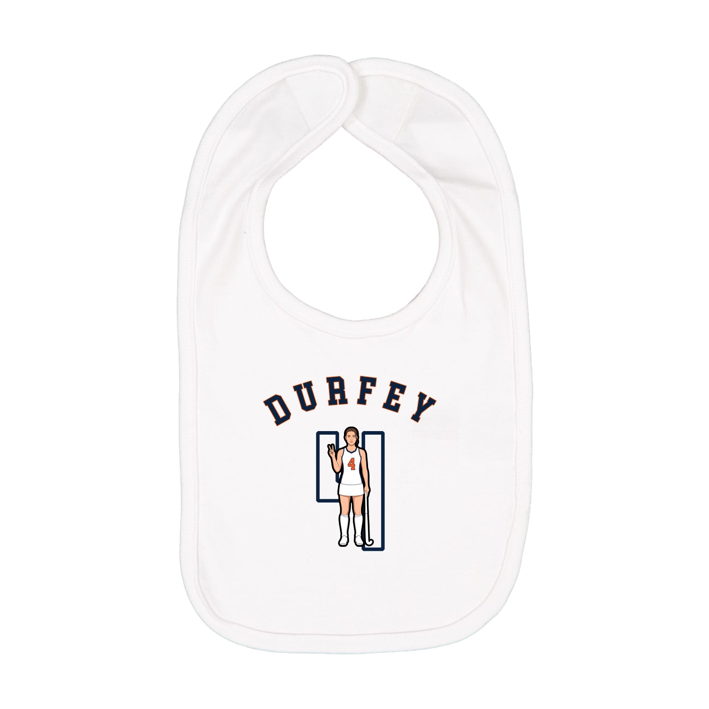 Infant Bib — Shirsey Arch in White