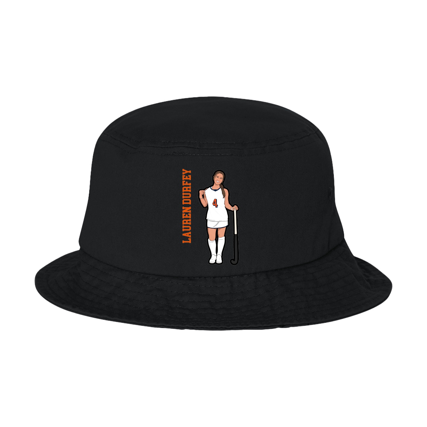 Bucket Cap — Name Vertical in Black
