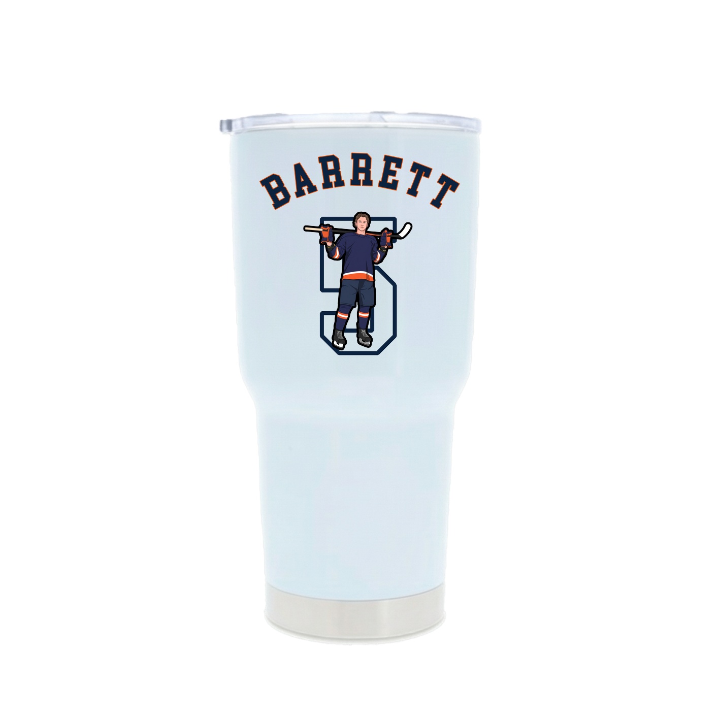 30oz Stainless Steel Tumbler — Shirsey Arch in White