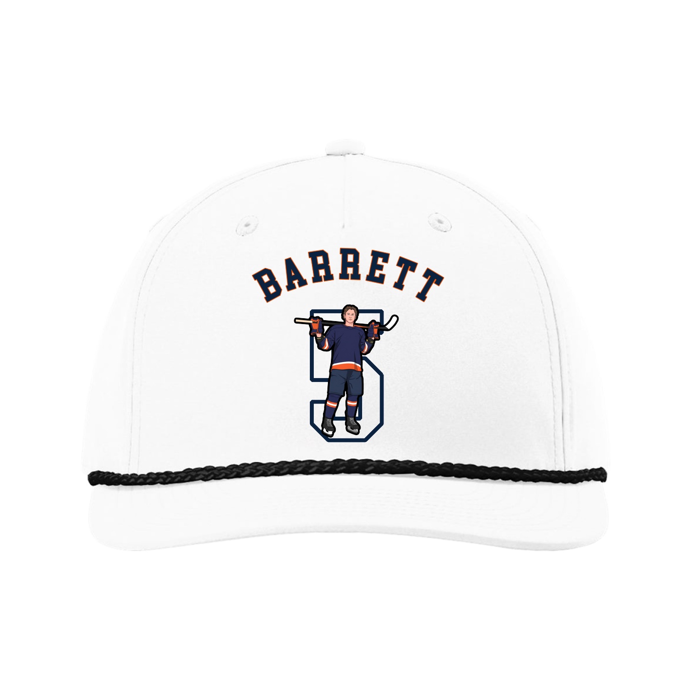 Five-Panel Classic Rope Cap — Shirsey Arch in White