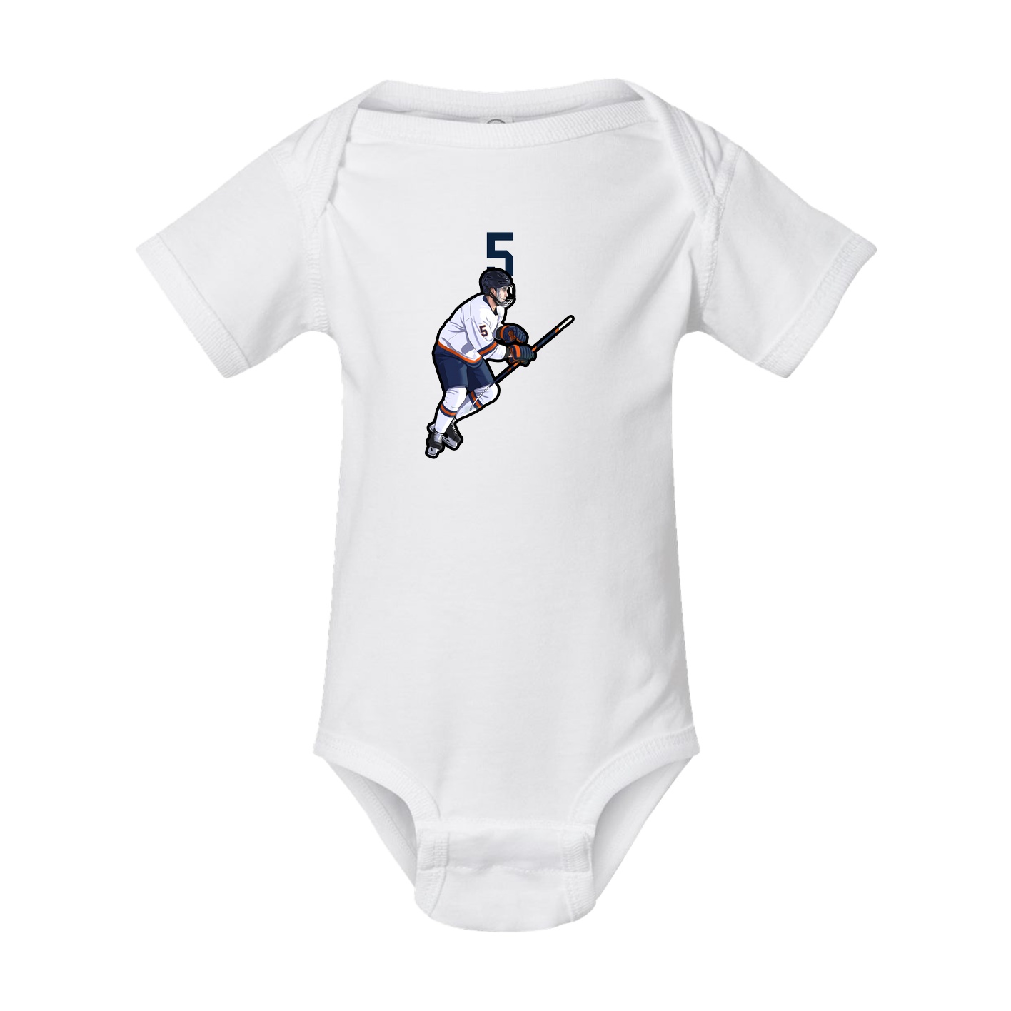 Baby Onesie — Number Top in White