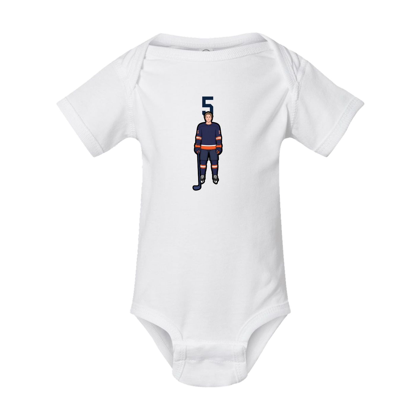 Baby Onesie — Number Top in White