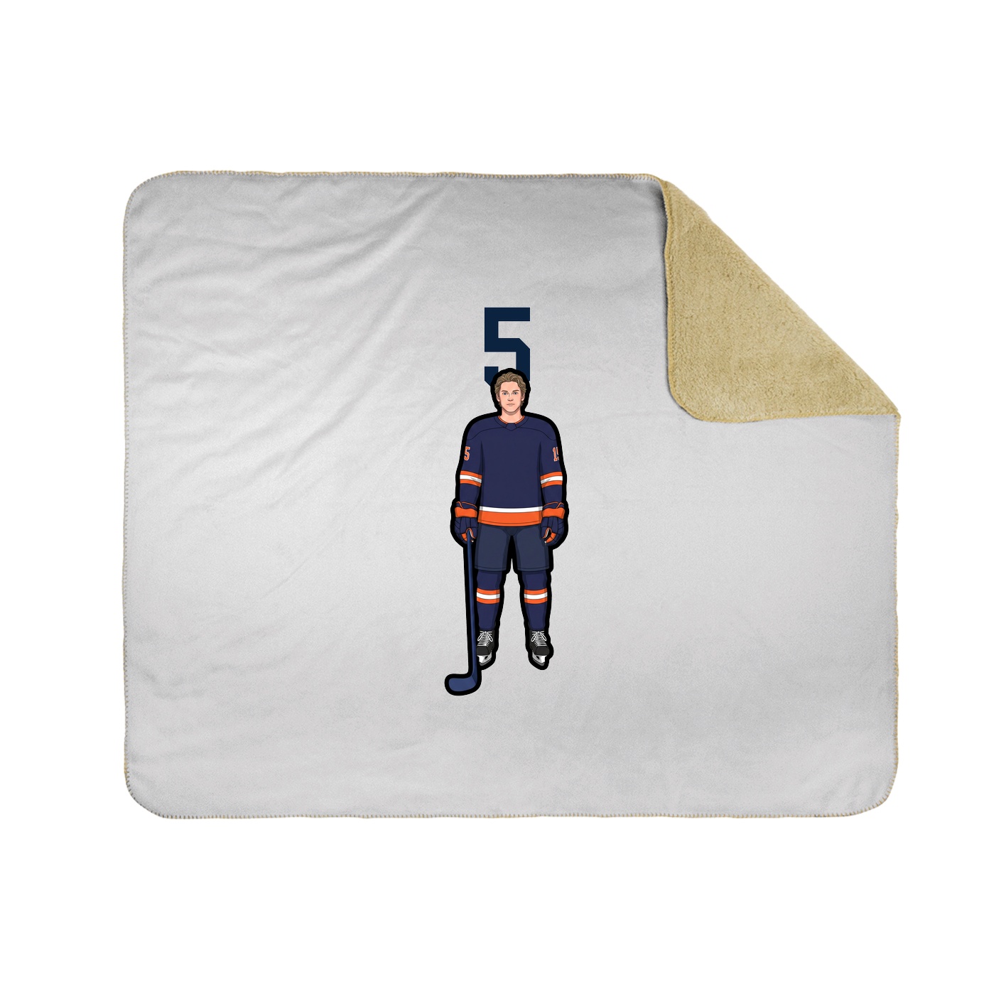 Throw Blanket — Number Top in White