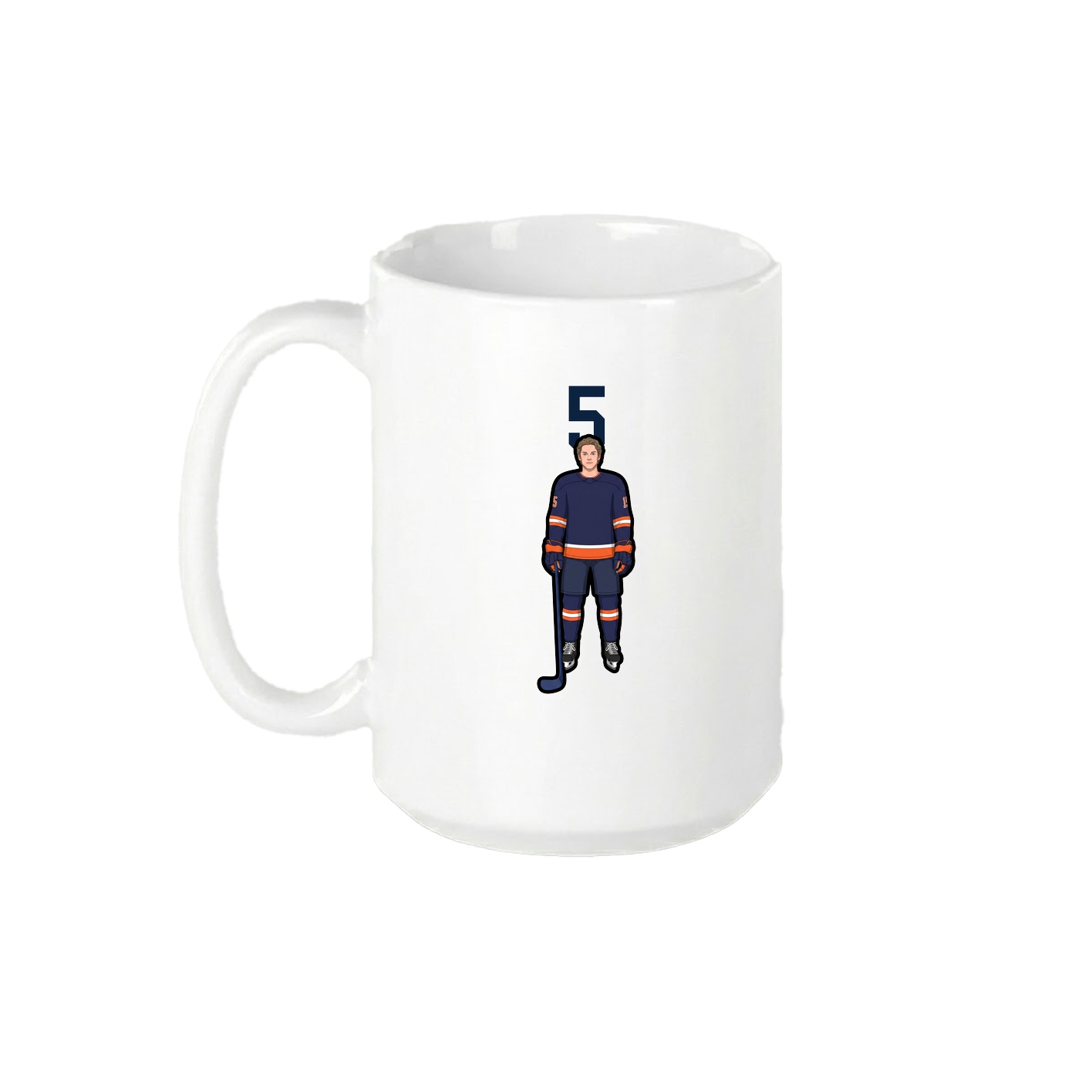 15oz Coffee Mug — Number Top in White