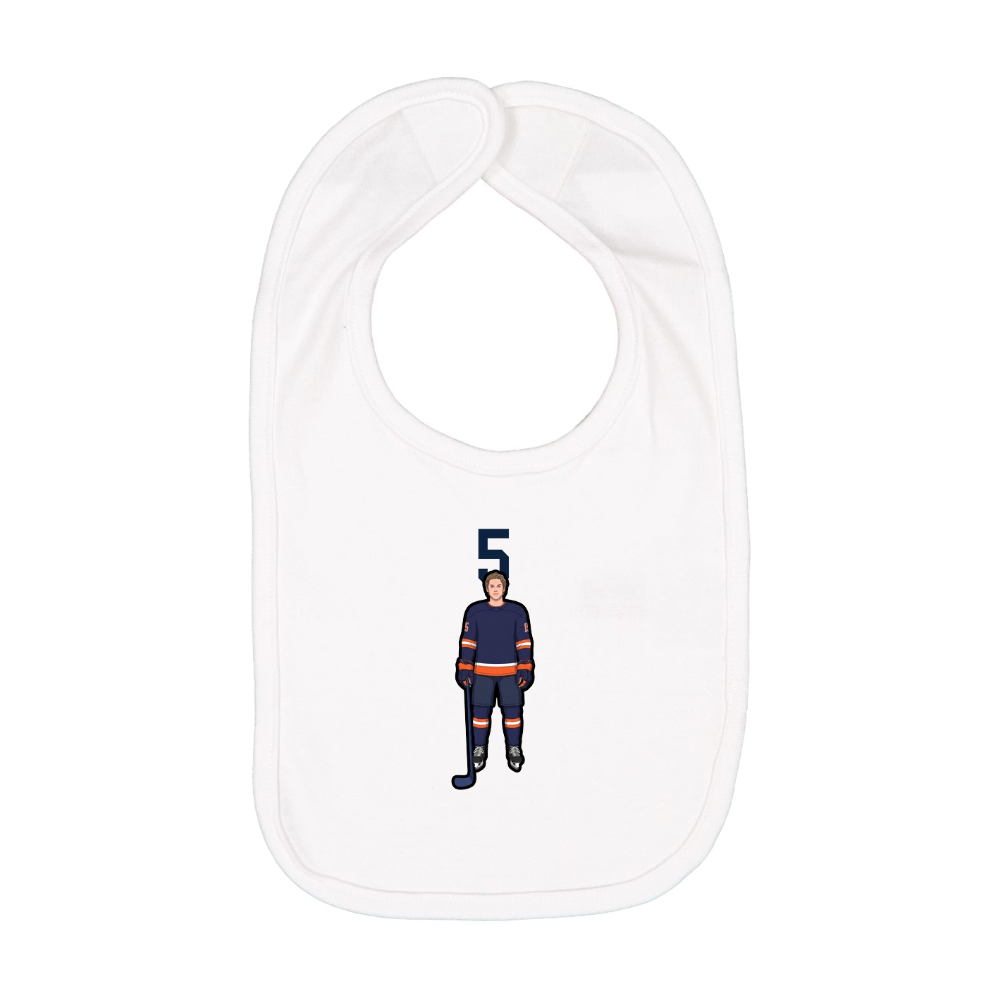 Infant Bib — Number Top in White