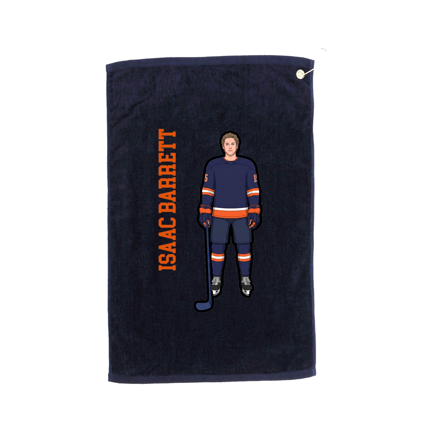 Golf Towel — Name Vertical in Navy