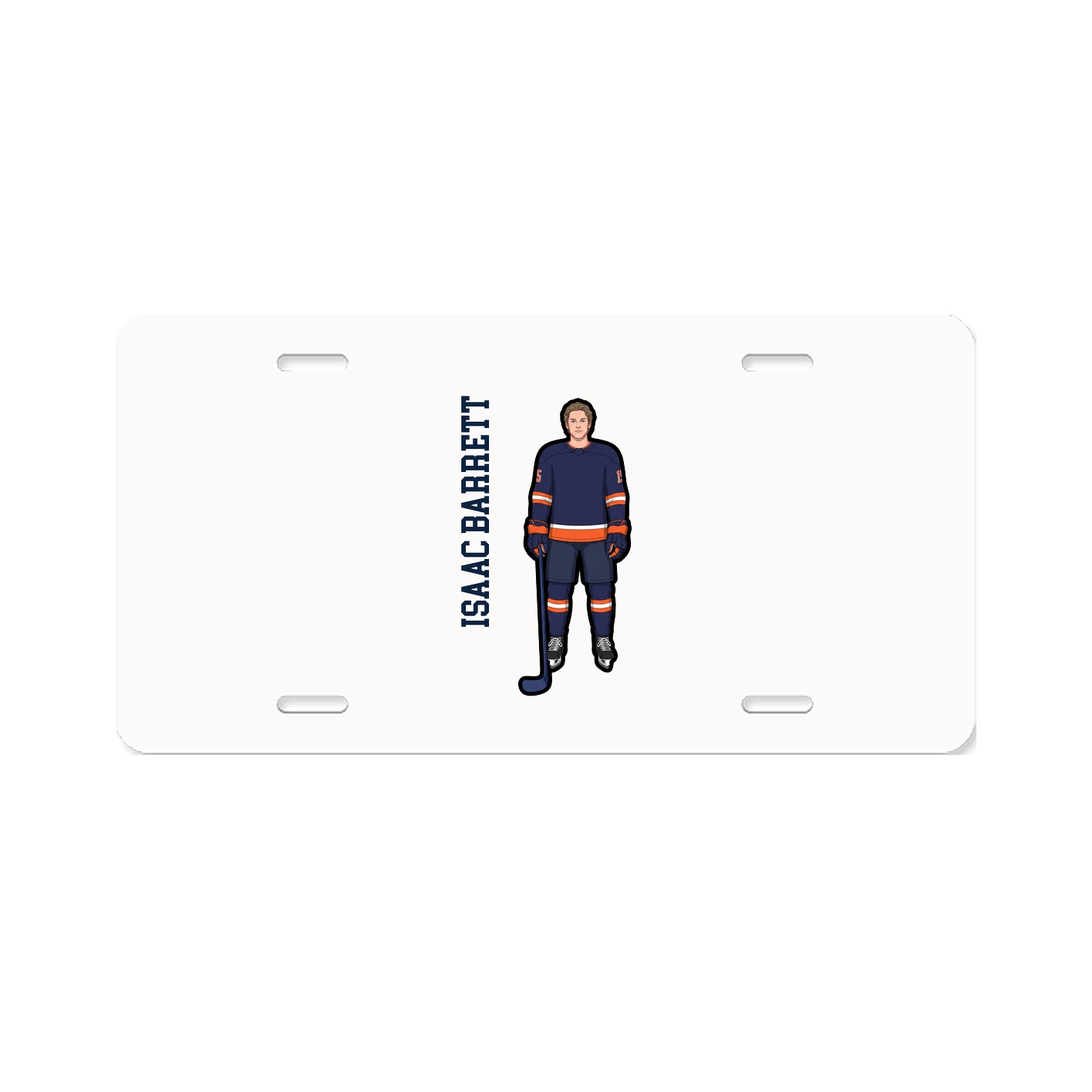 License Plate — Name Vertical in Classic