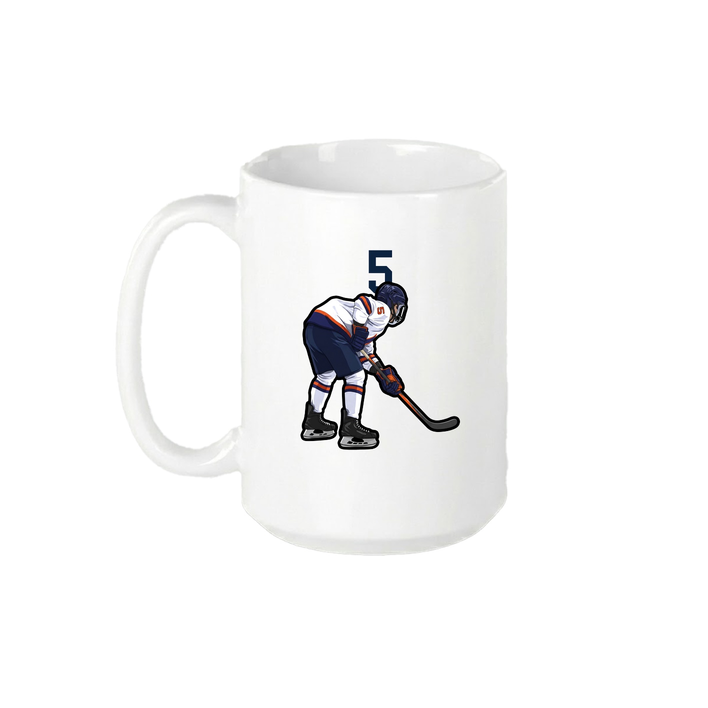 15oz Coffee Mug — Number Top in White