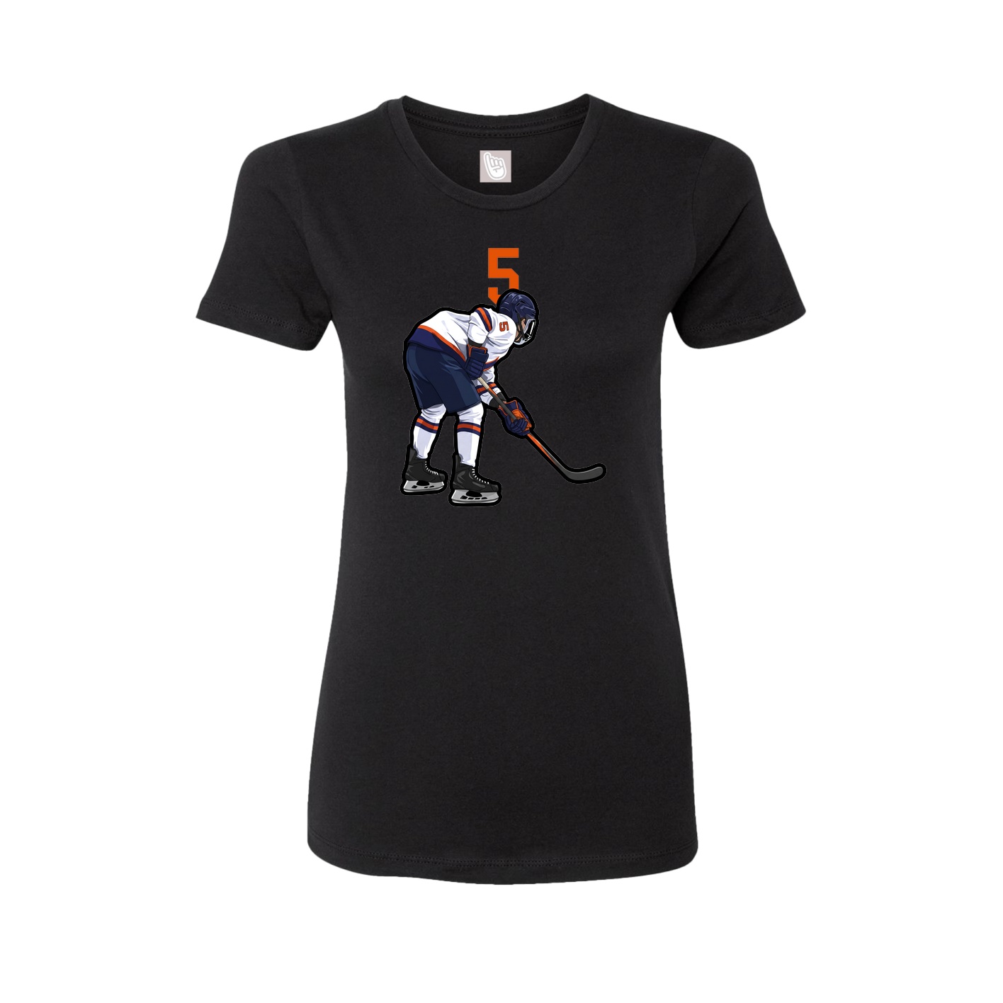 Womens Tee — Number Top in Black