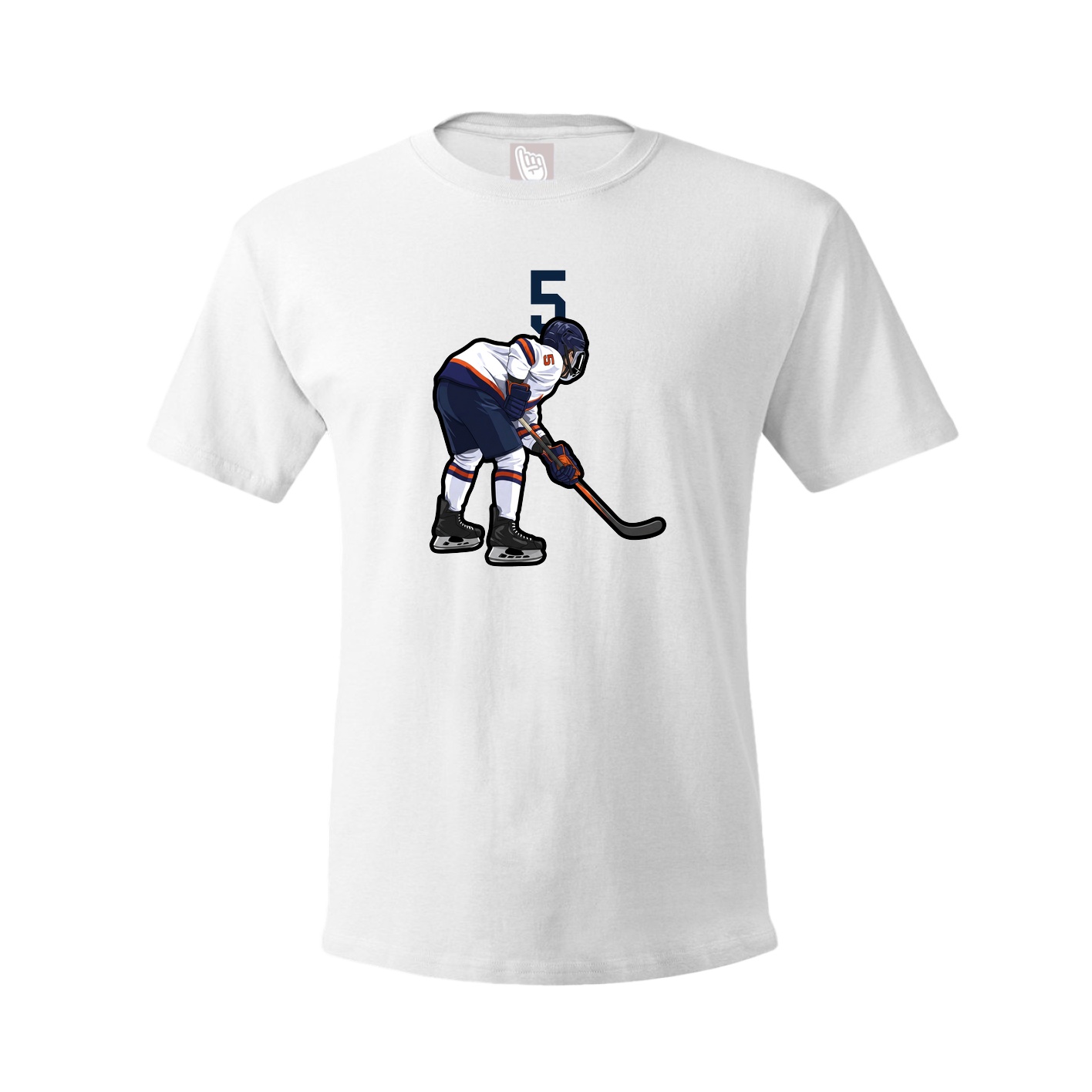 Youth Tee — Number Top in White