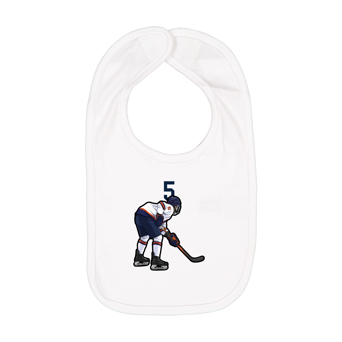 Infant Bib — Number Top in White