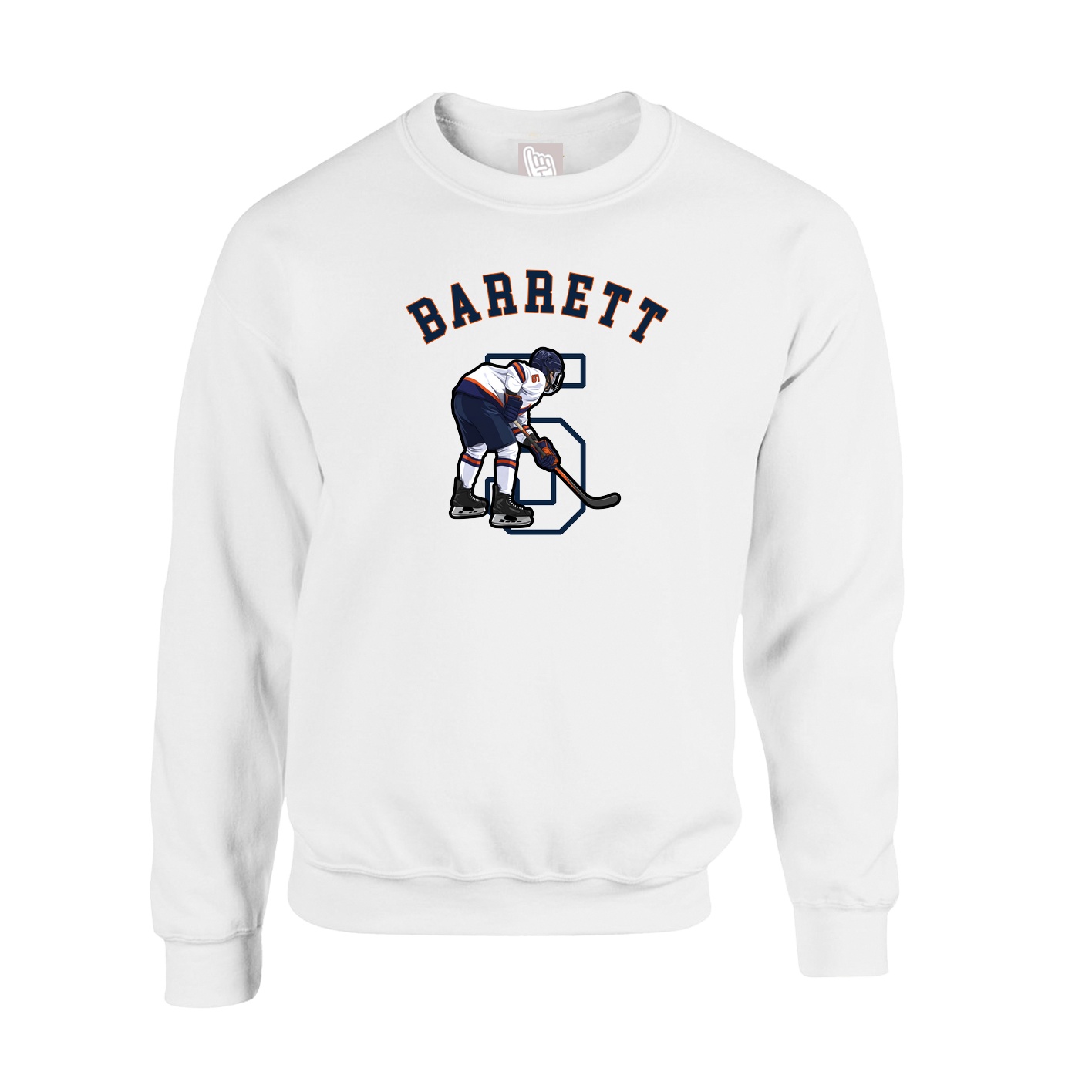 Fleece Crew — Shirsey Arch in White