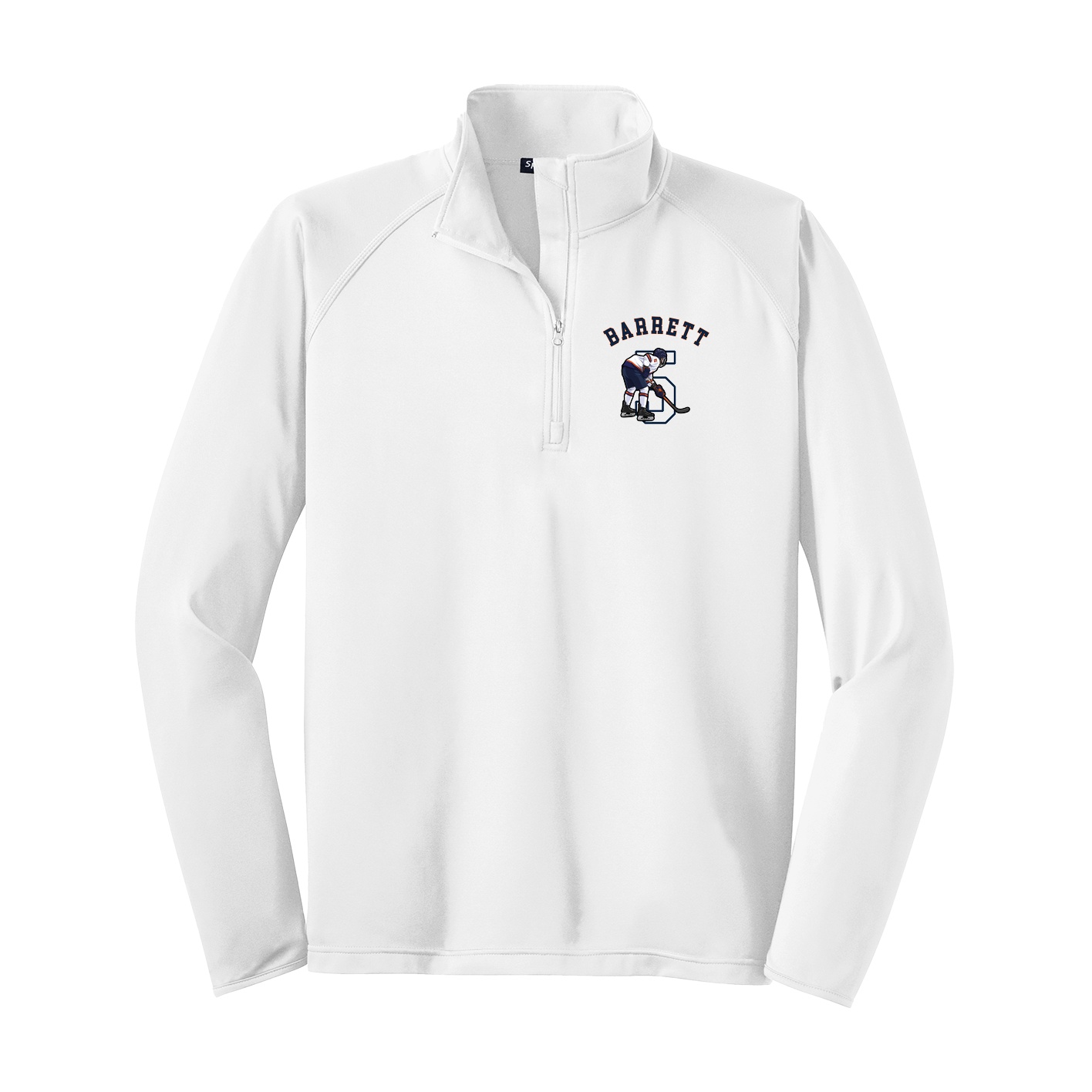 Q-Zip Pullover — Shirsey Arch in White