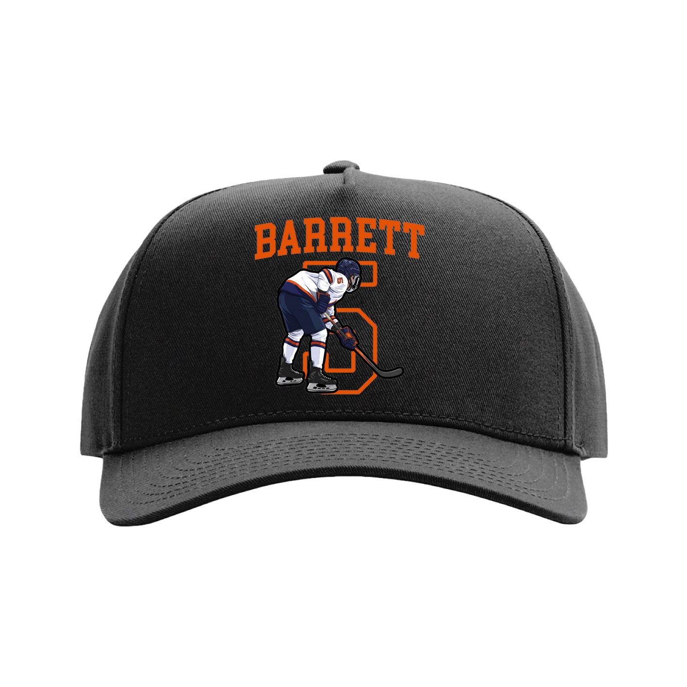 Full Fabric Five-Panel Champ Cap — Shirsey in Black