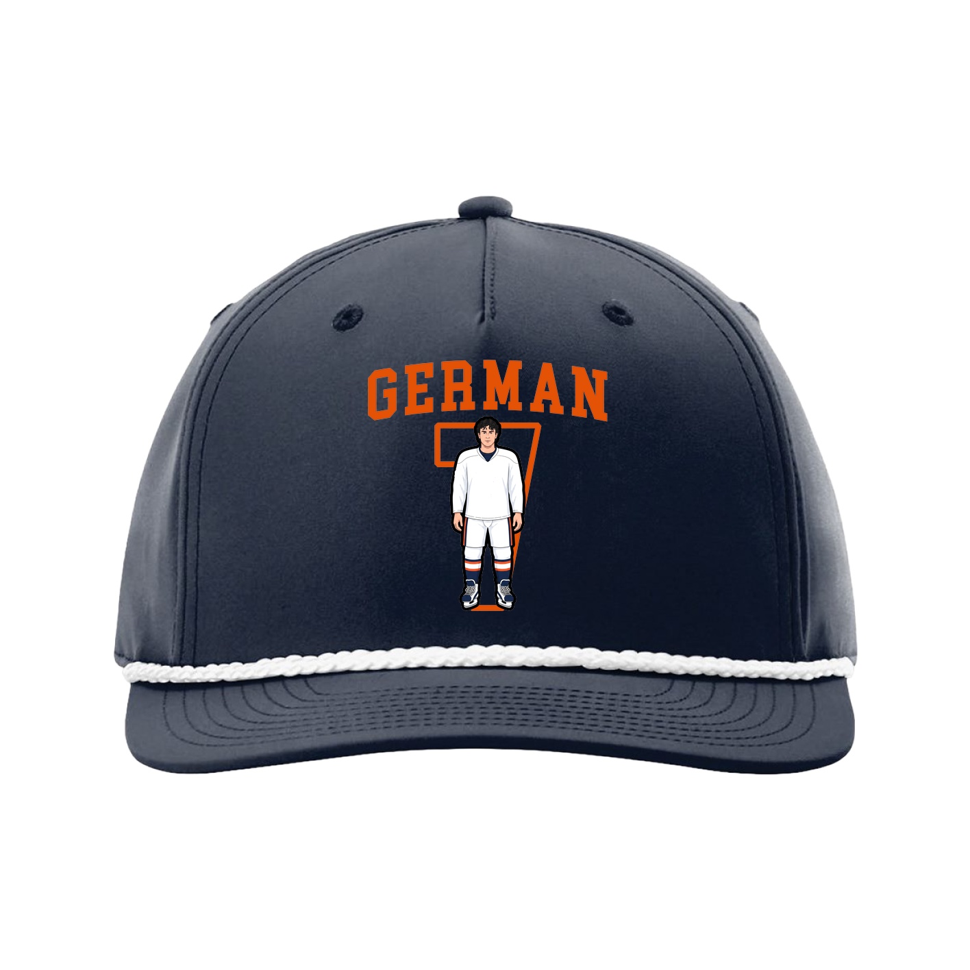Five-Panel Classic Rope Cap — Shirsey in Navy