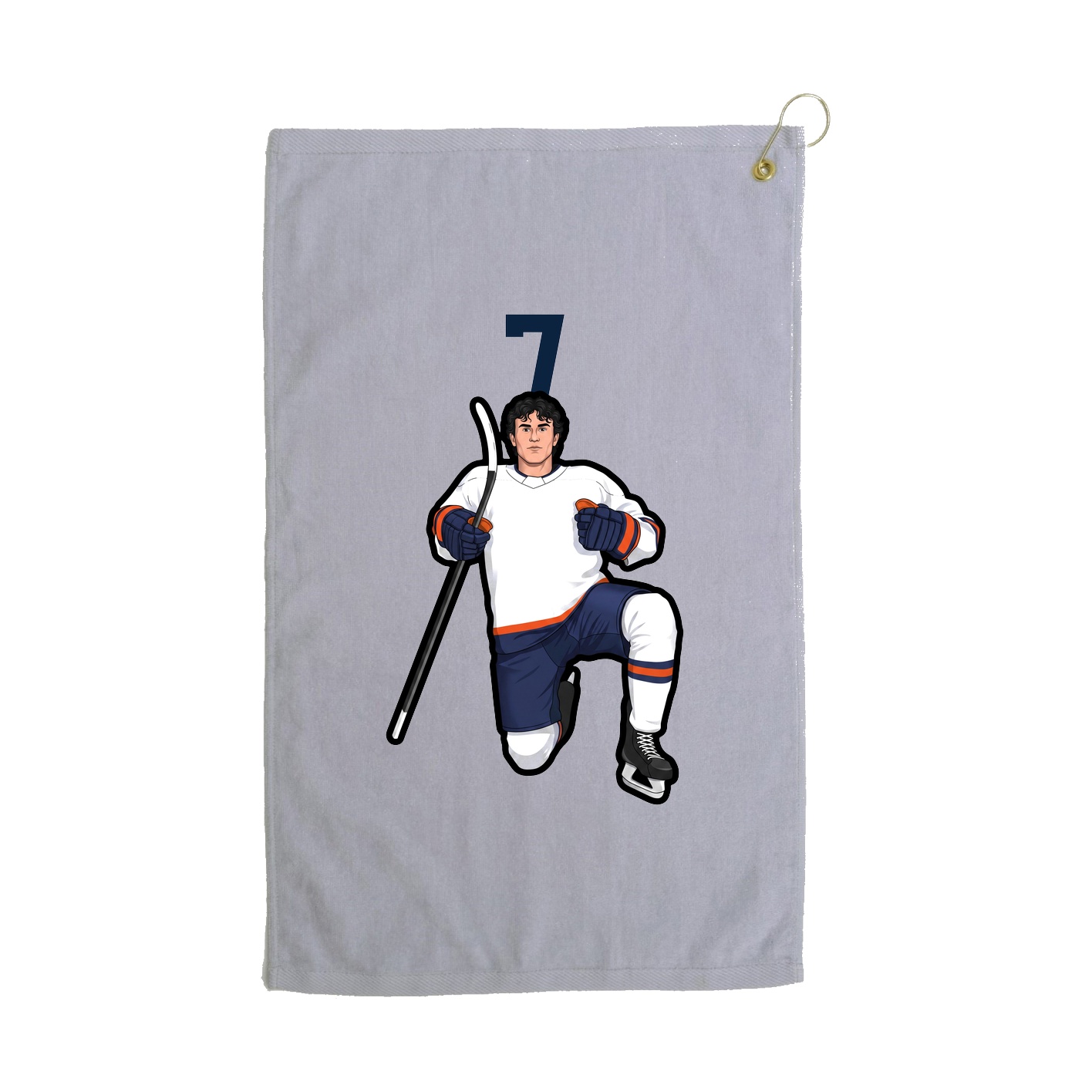 Golf Towel — Number Top in Grey