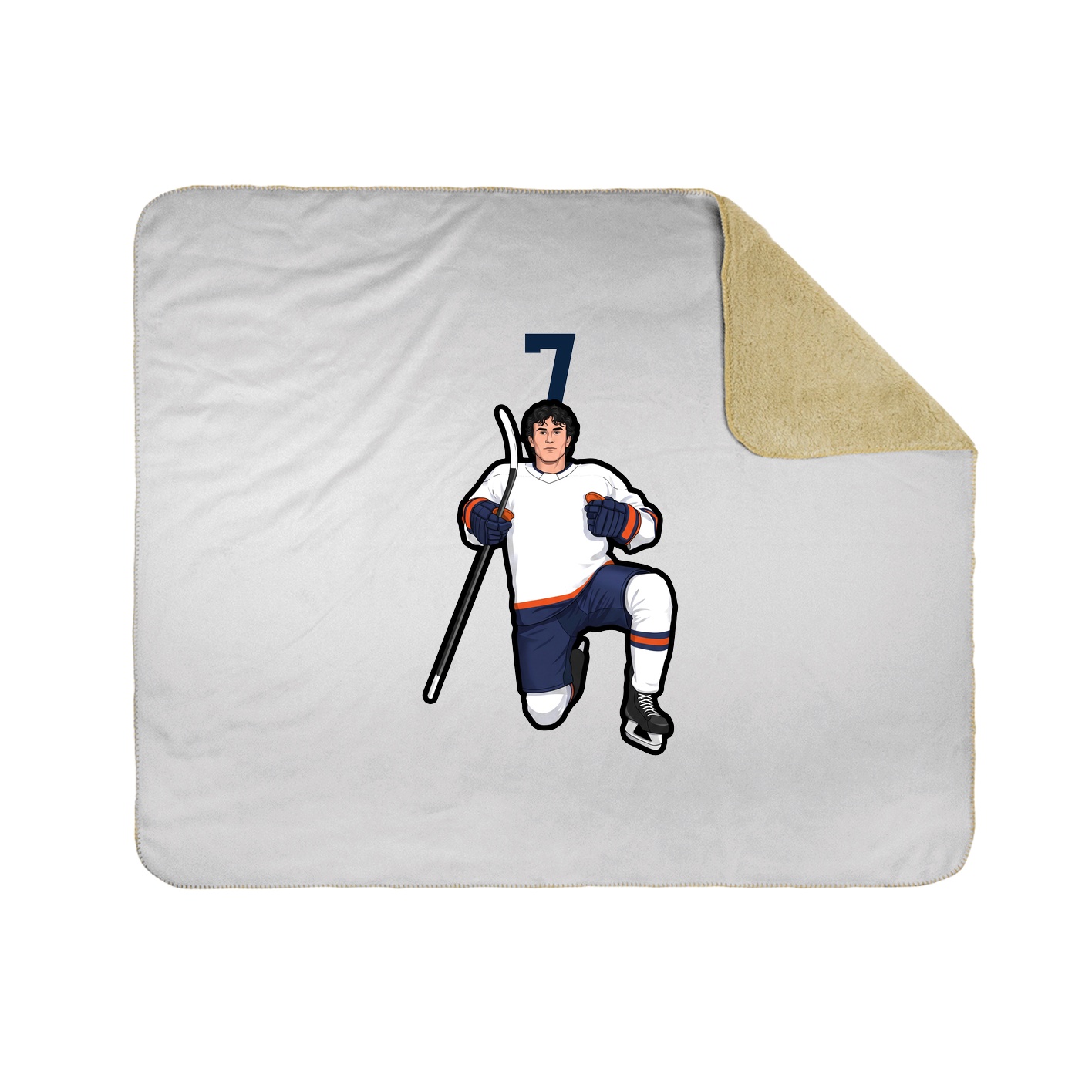 Throw Blanket — Number Top in White