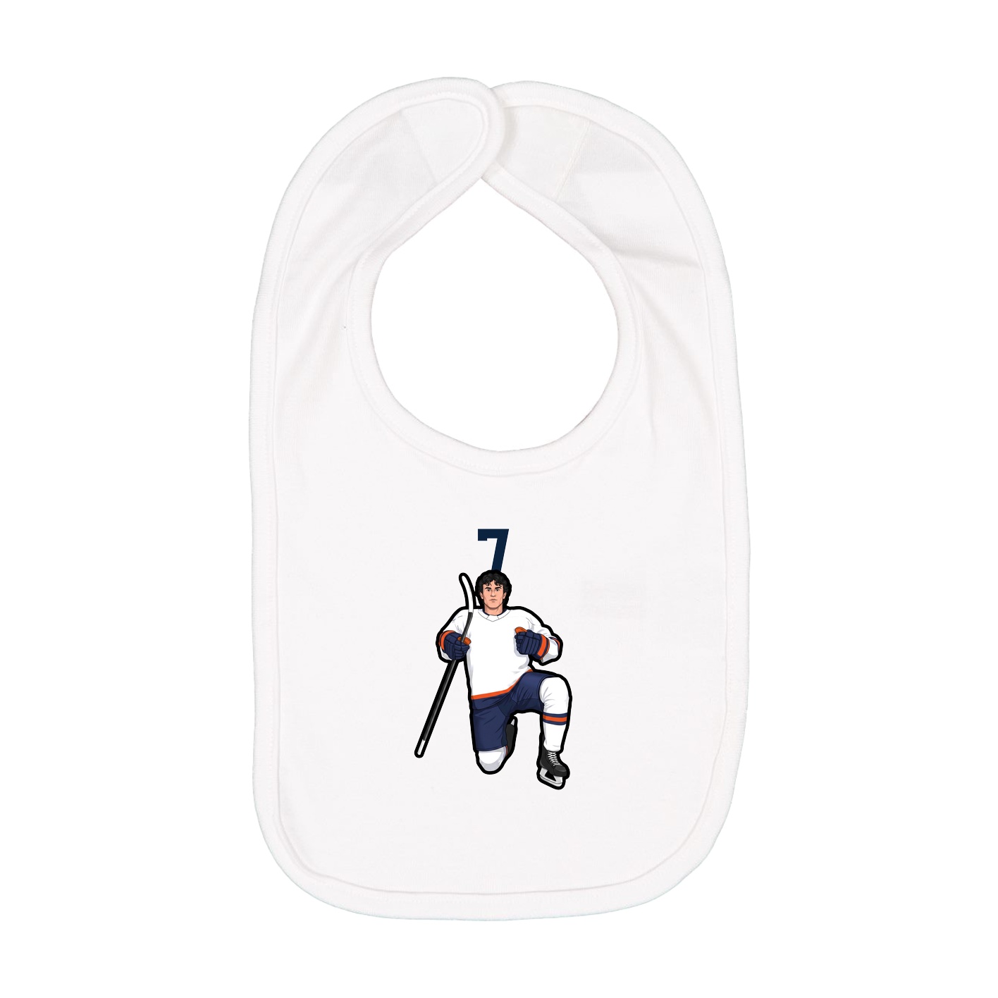 Infant Bib — Number Top in White