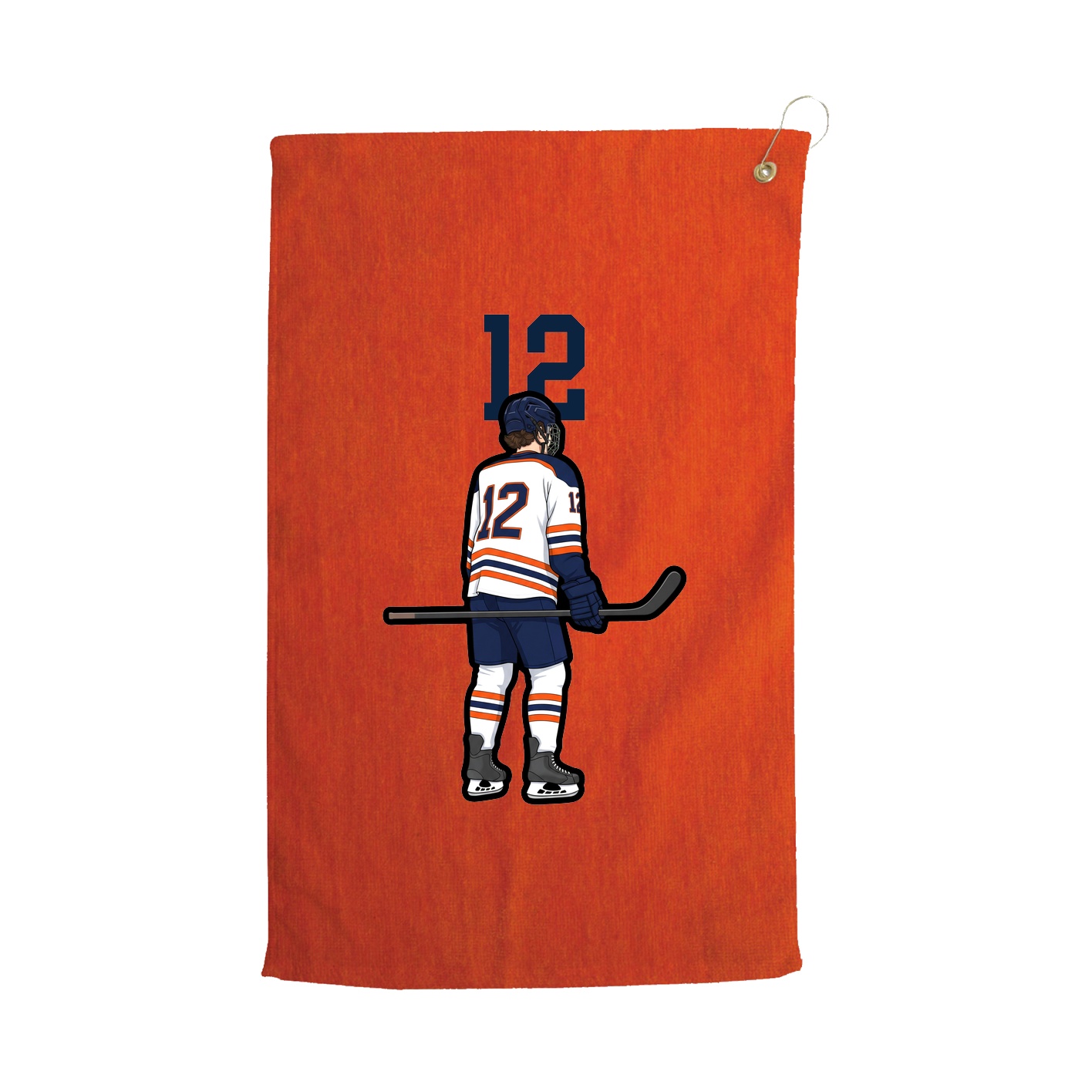Golf Towel — Number Top in Orange