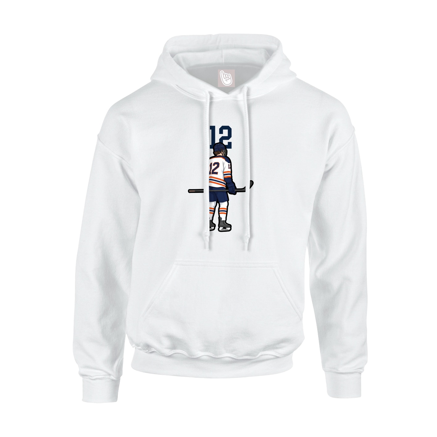 Hoodie — Number Top in White