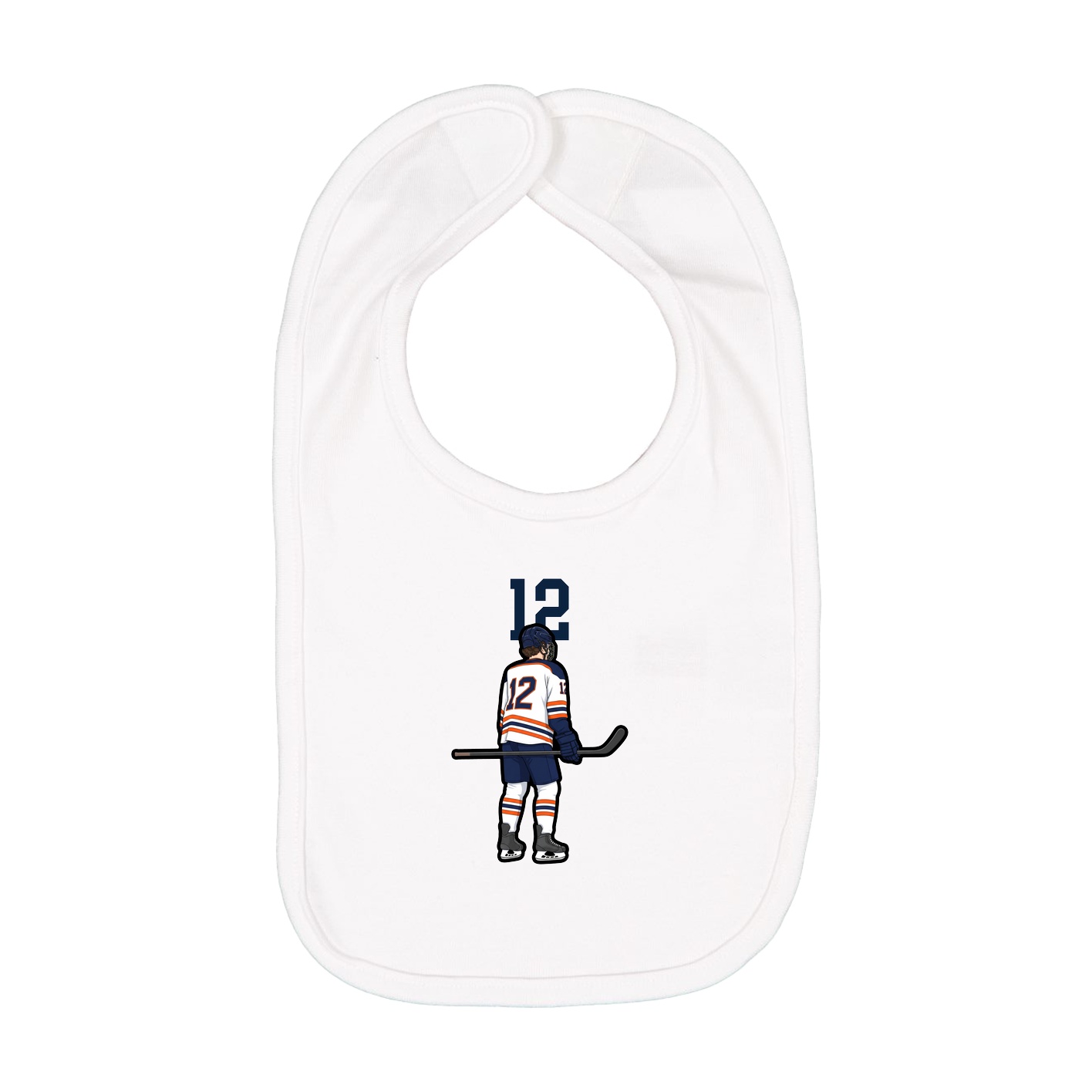 Infant Bib — Number Top in White