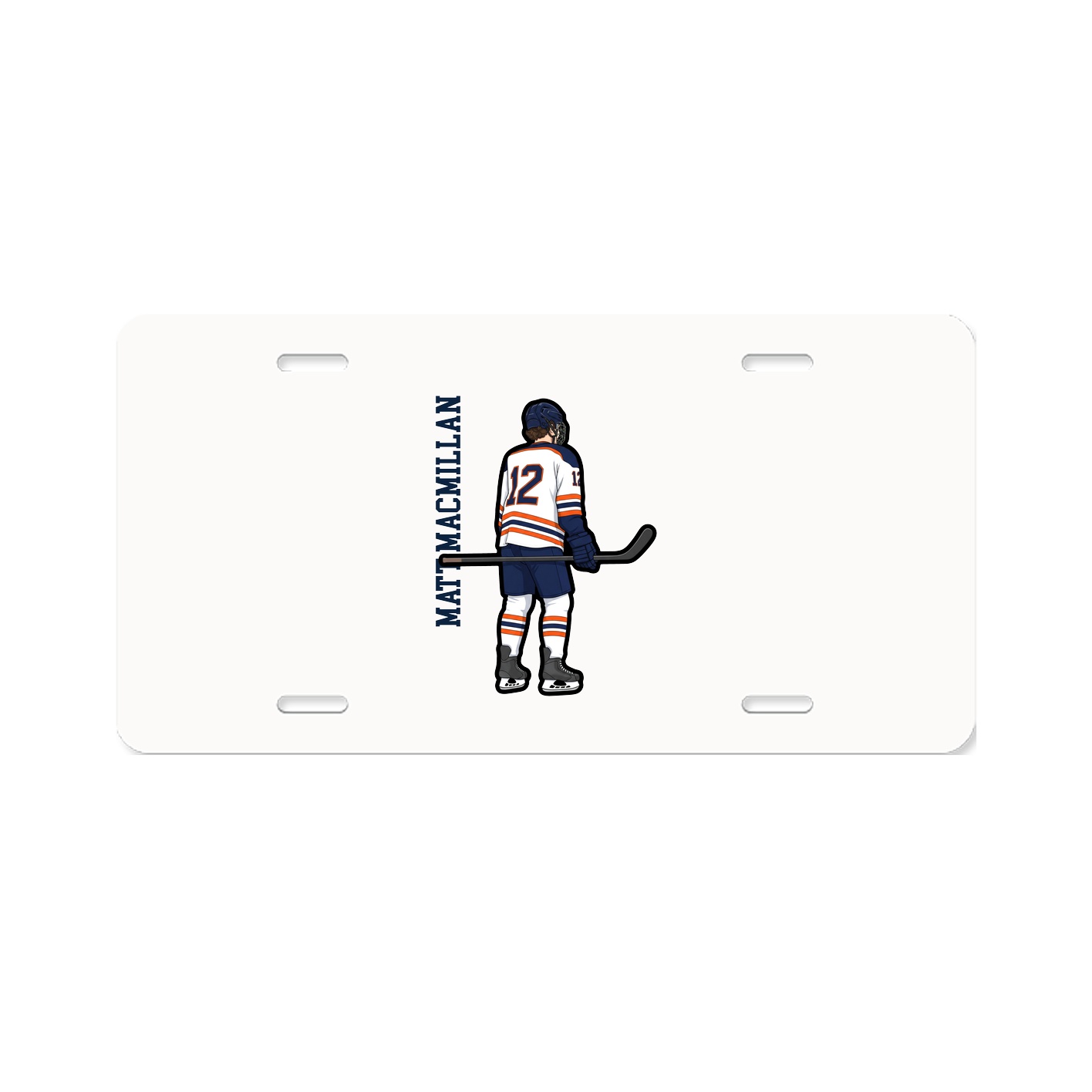 License Plate — Name Vertical in Classic