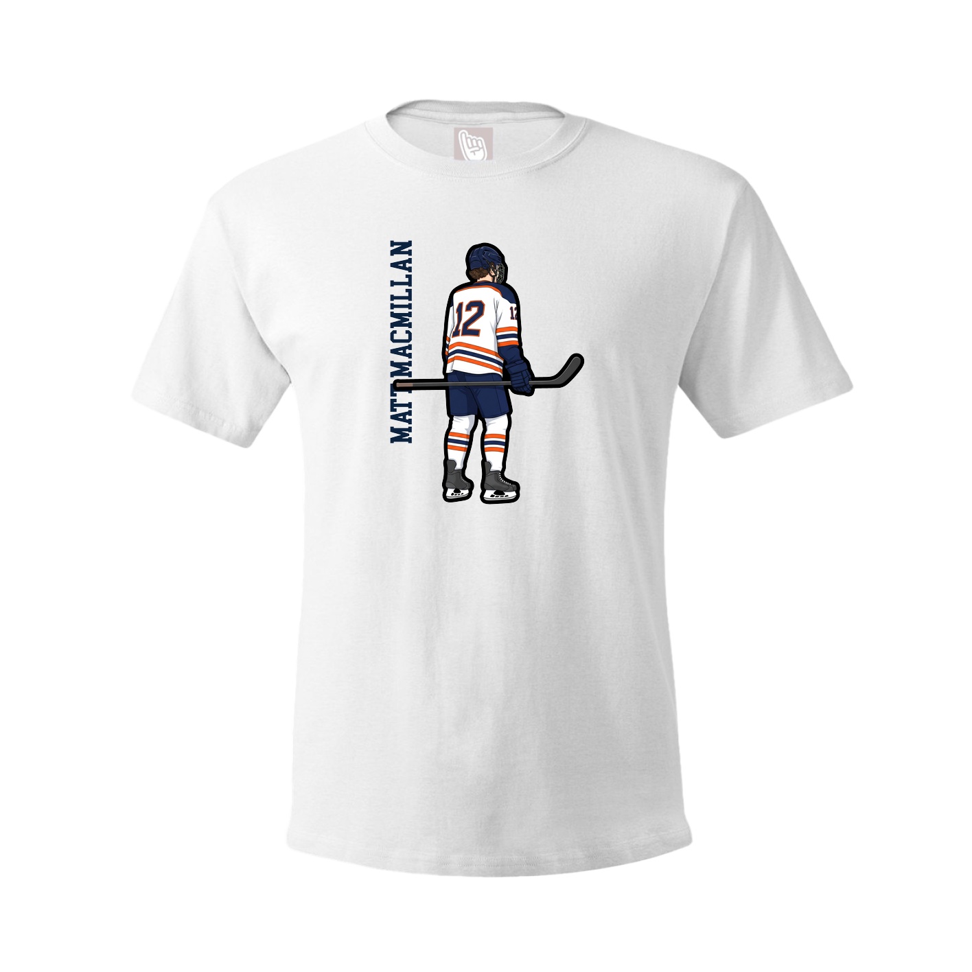Youth Tee — Name Vertical in White