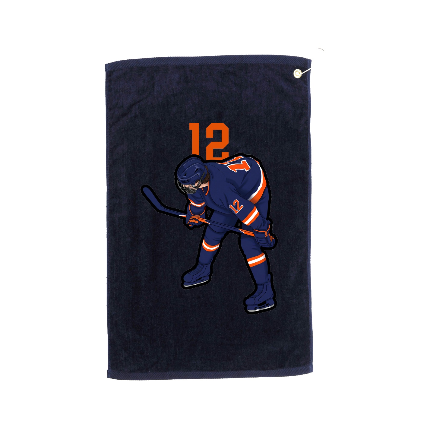 Golf Towel — Number Top in Navy