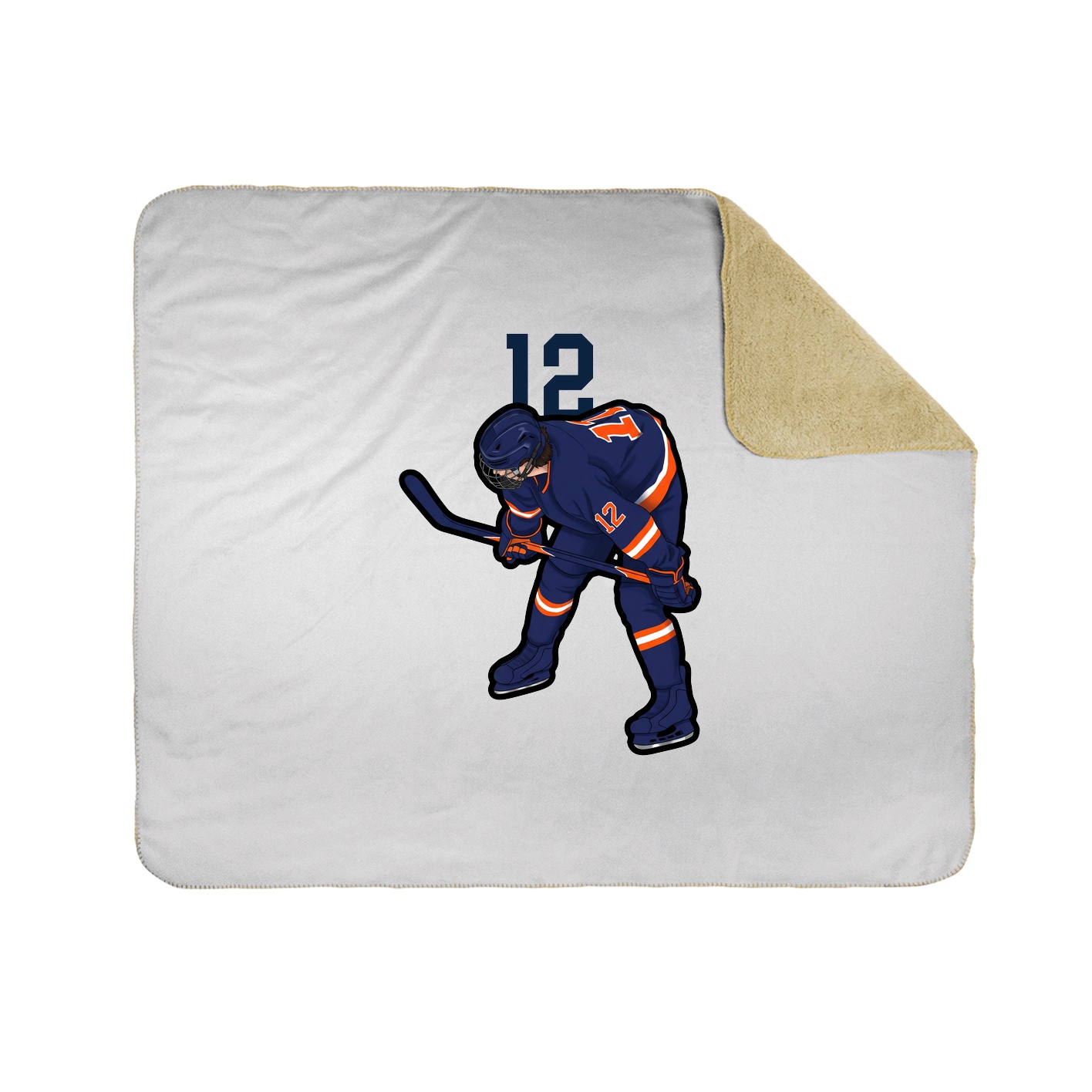 Throw Blanket — Number Top in White