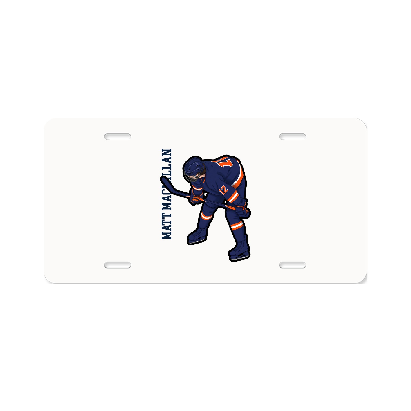 License Plate — Name Vertical in Classic