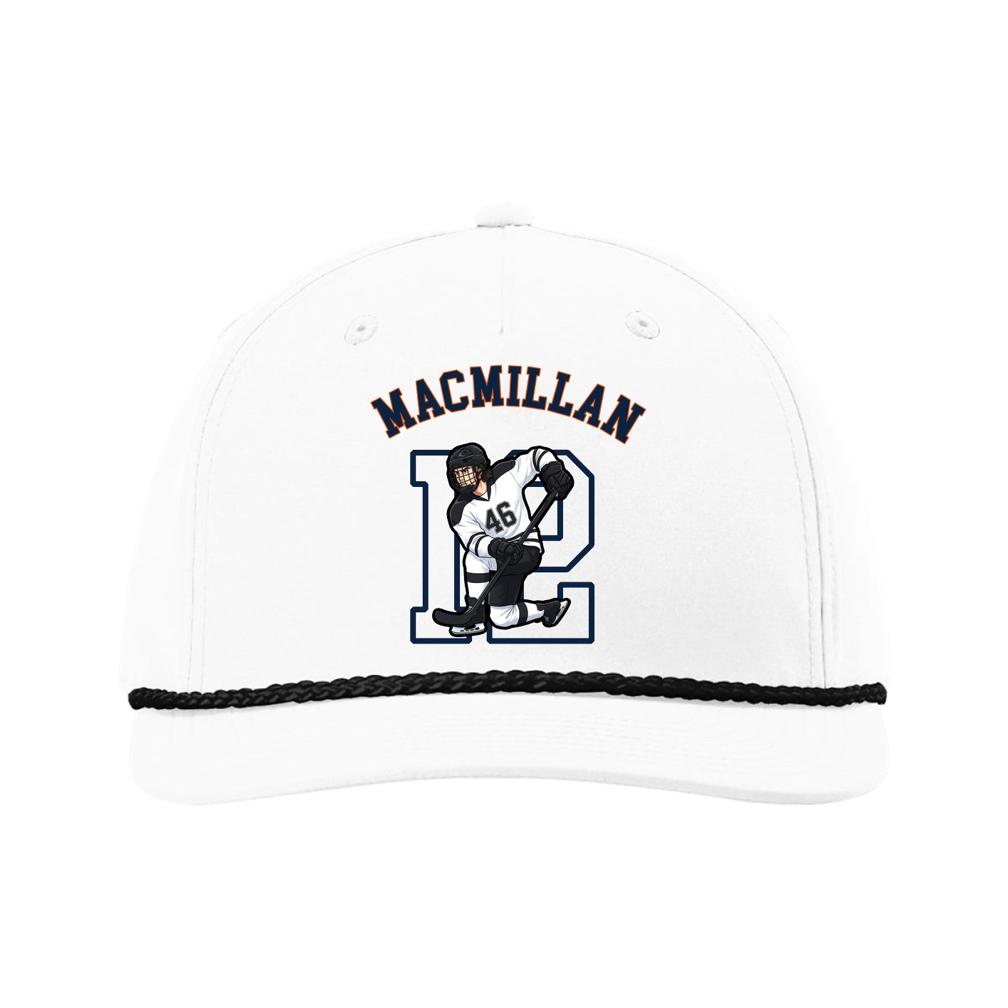 Five-Panel Classic Rope Cap — Shirsey Arch in White