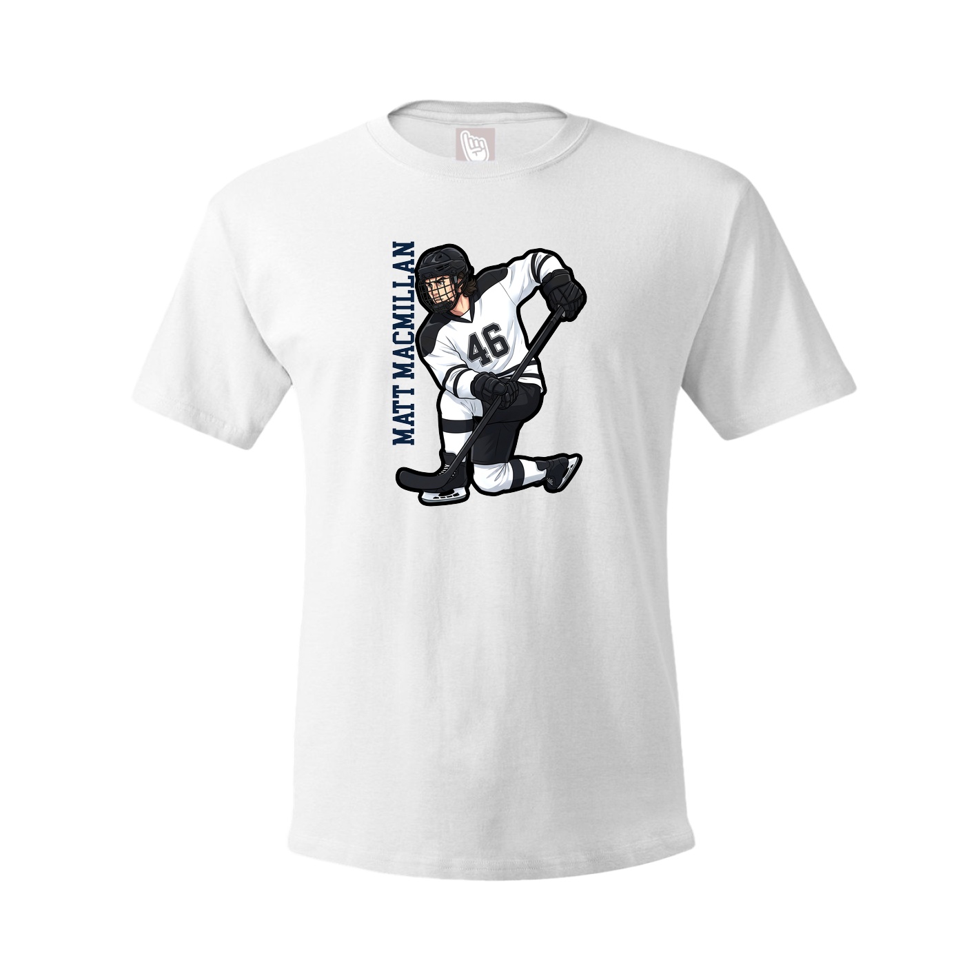 Tee — Name Vertical in White