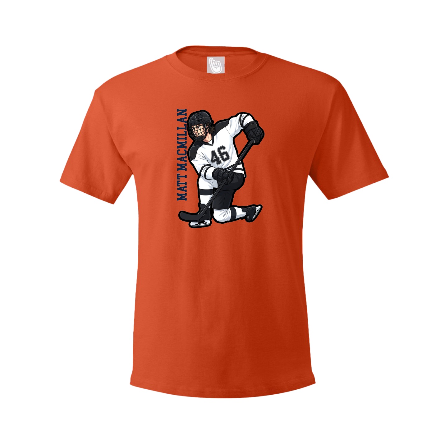 Youth Tee — Name Vertical in Orange