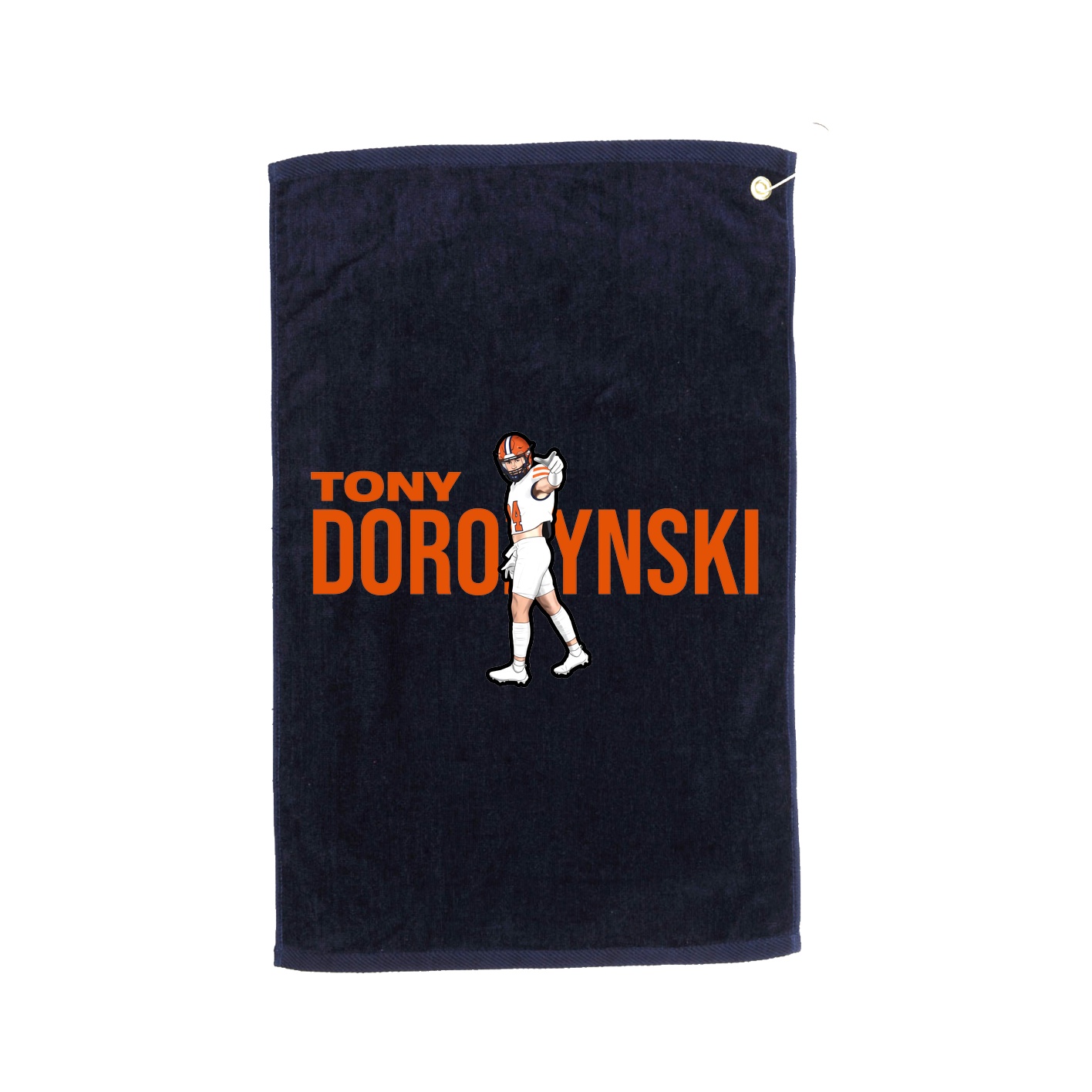 Golf Towel — Player Name in Navy