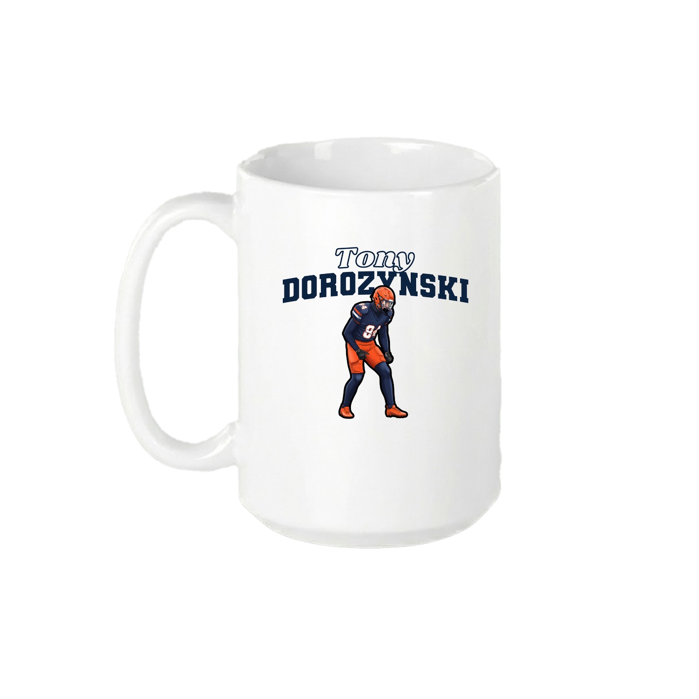 15oz Coffee Mug — Name Arch in White