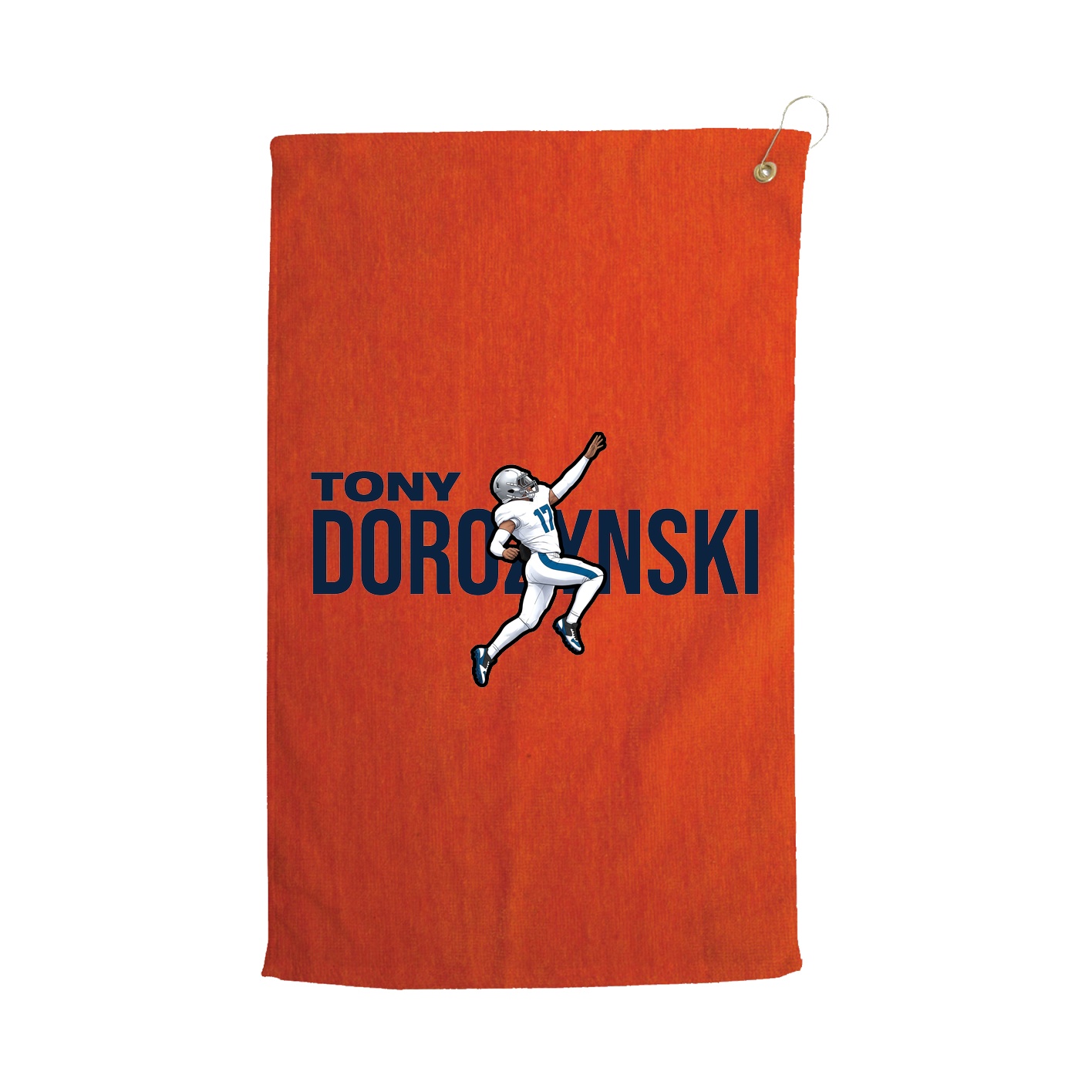 Golf Towel — Player Name in Orange