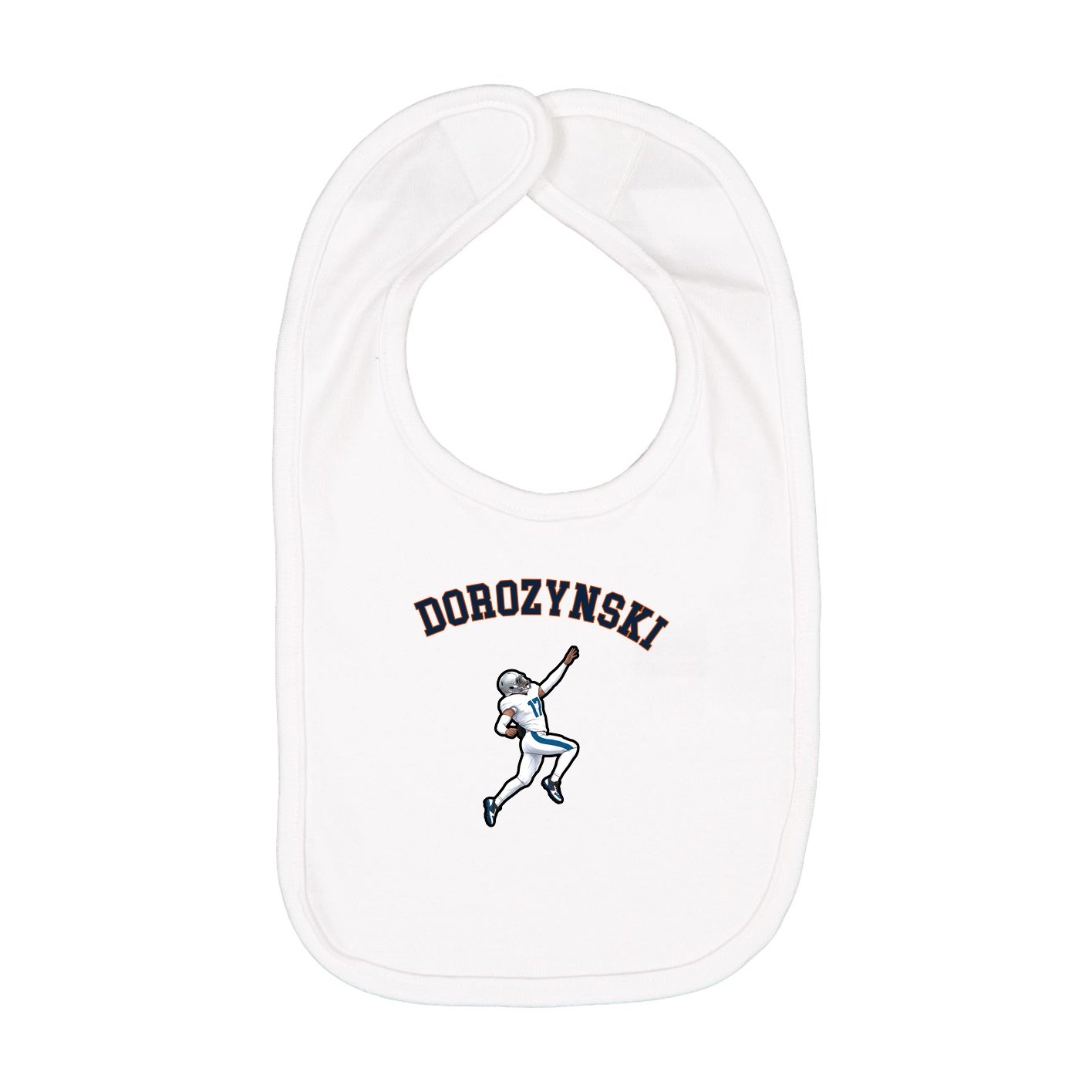 Infant Bib — Shirsey Arch in White