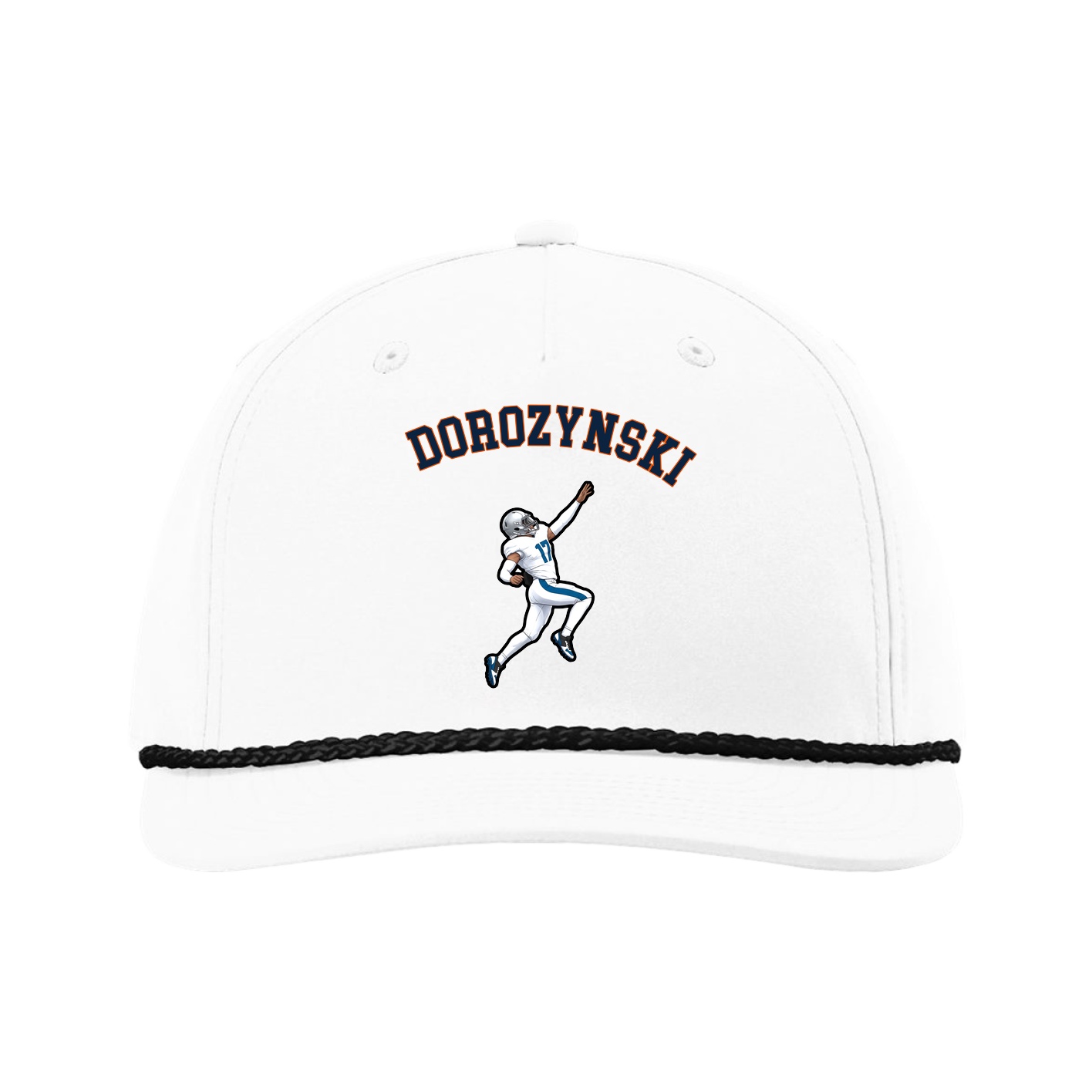 Five-Panel Classic Rope Cap — Shirsey Arch in White