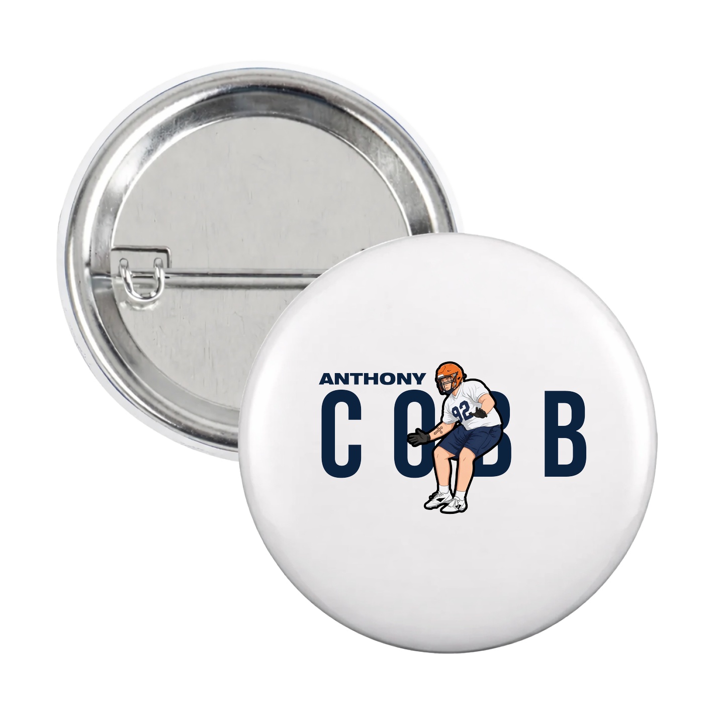 Game Day Button — Player Name in White