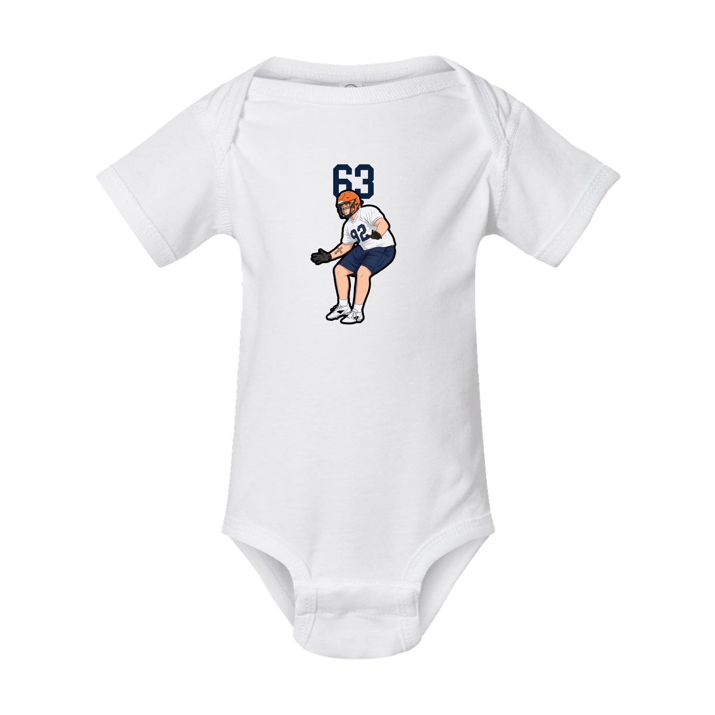 Baby Onesie — Number Top in White