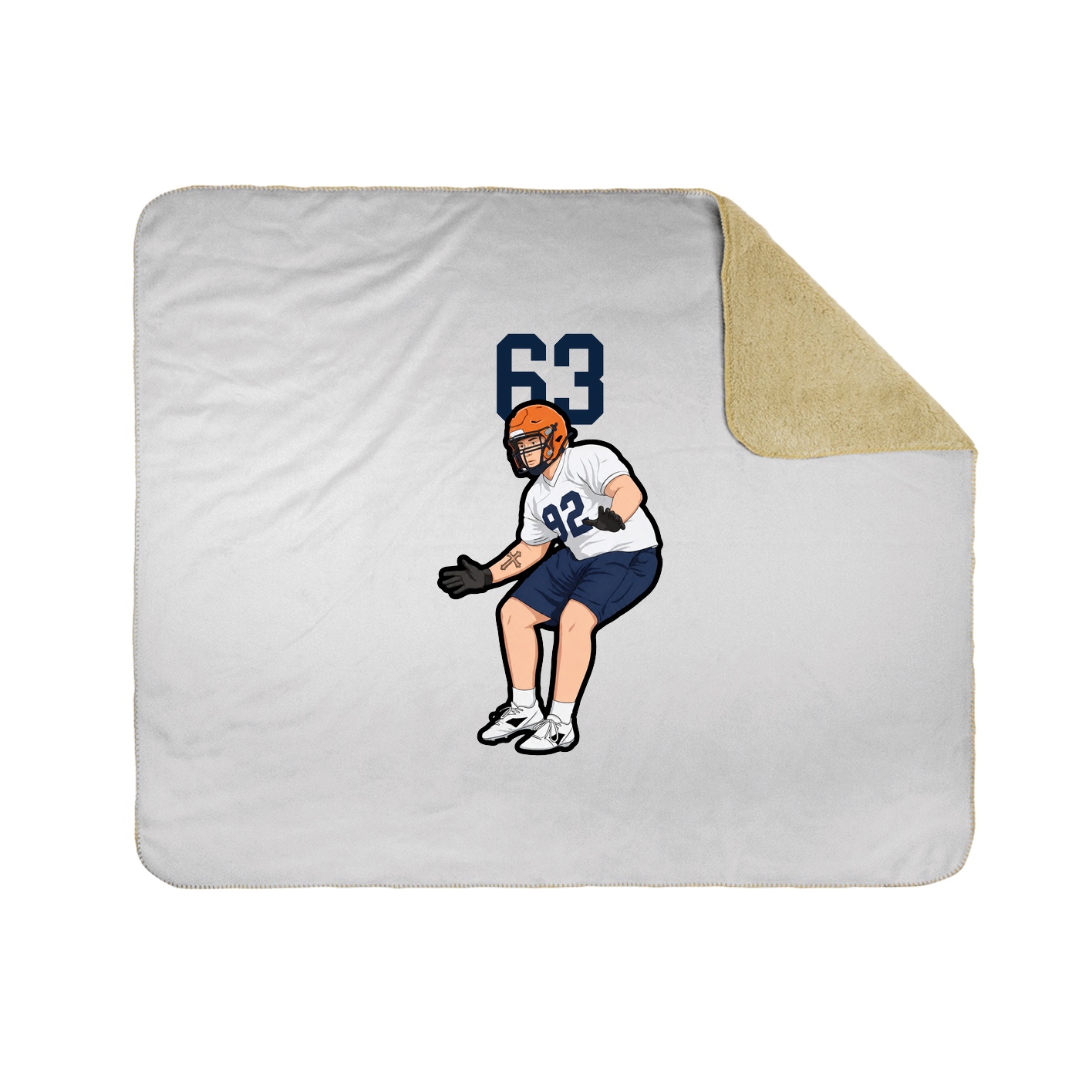 Throw Blanket — Number Top in White