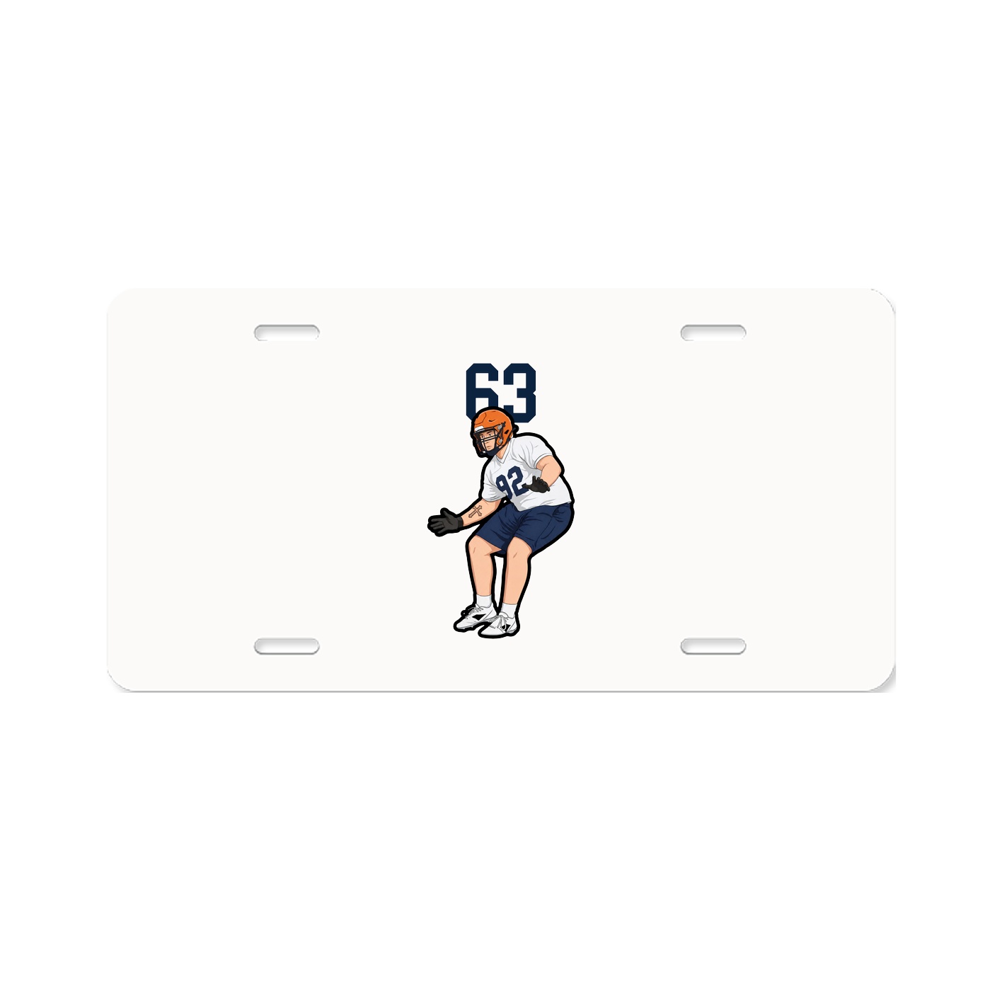 License Plate — Number Top in Classic
