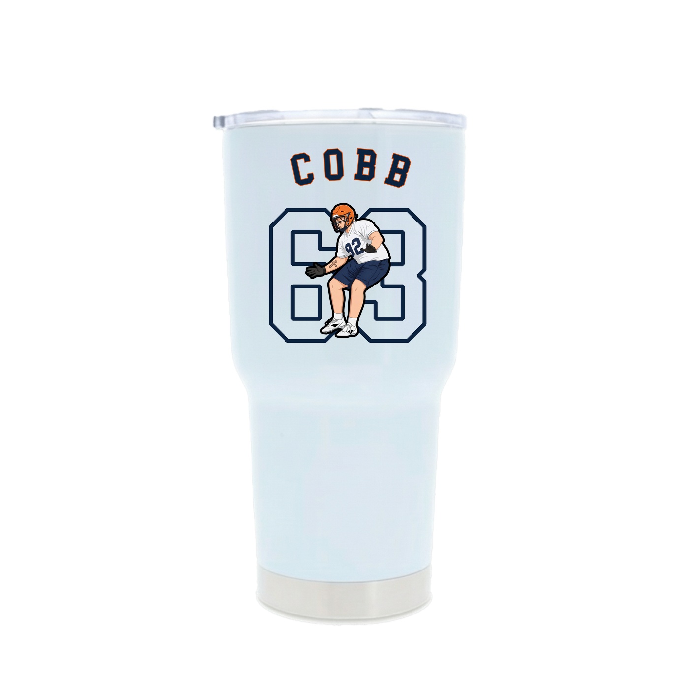 30oz Stainless Steel Tumbler — Shirsey Arch in White