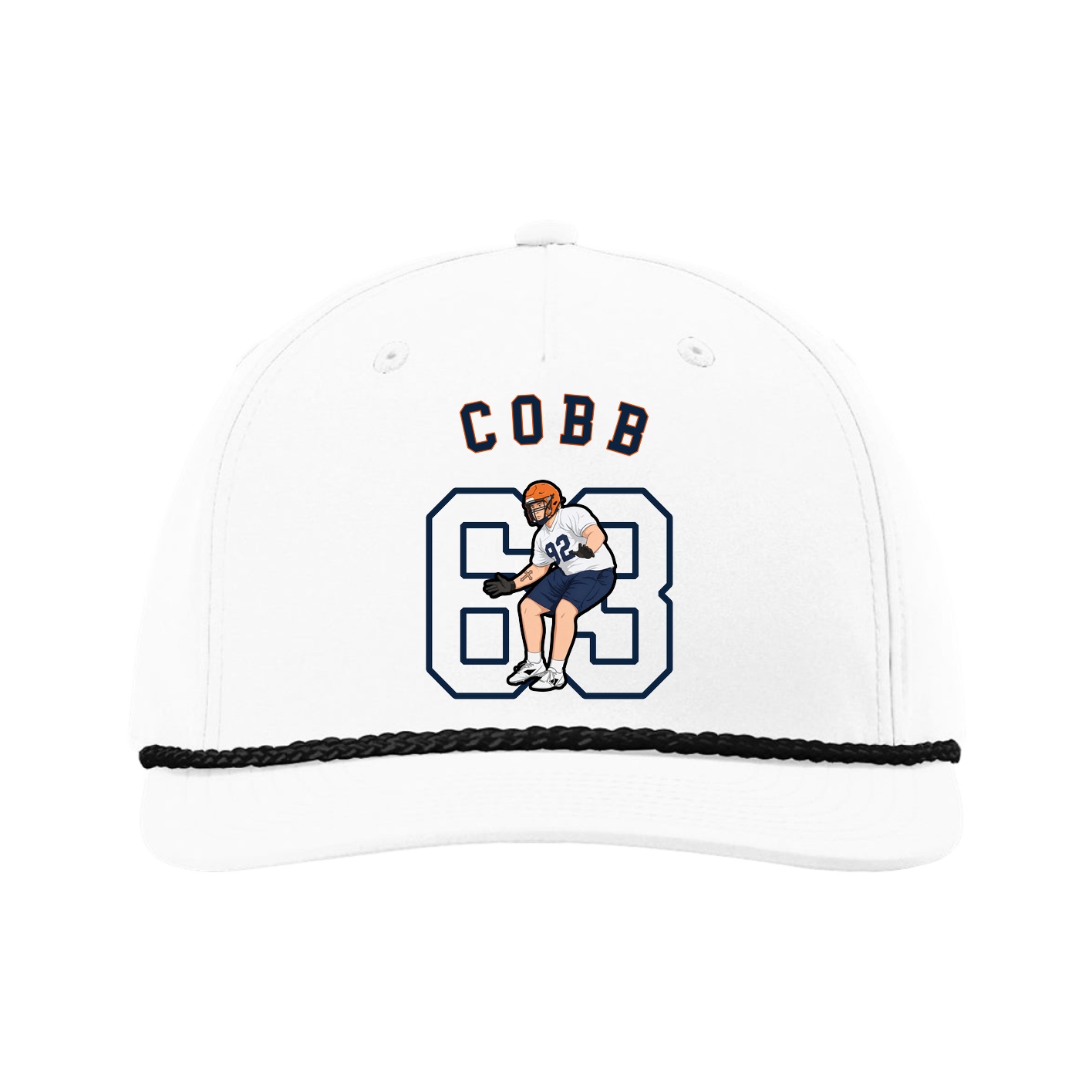 Five-Panel Classic Rope Cap — Shirsey Arch in White