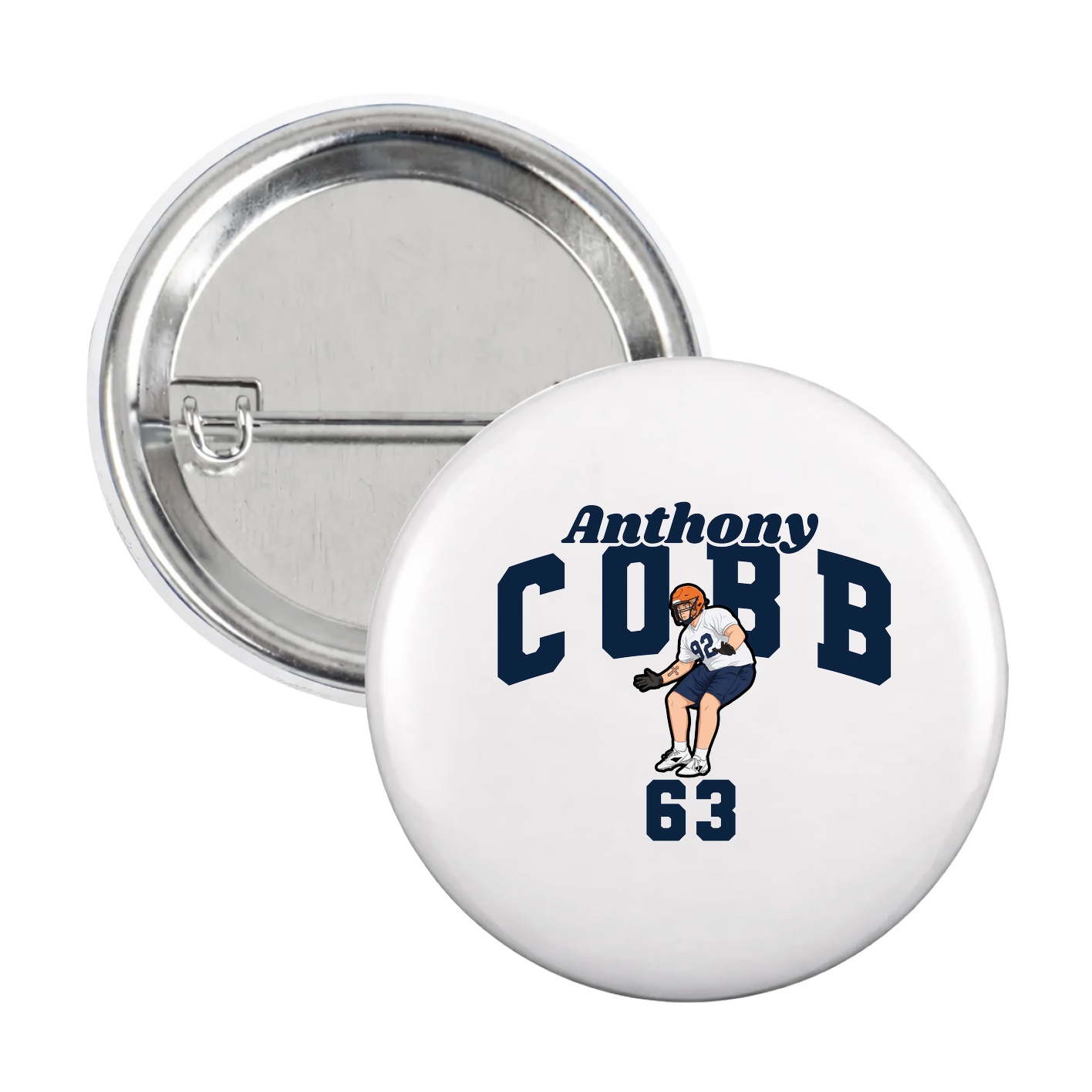 Game Day Button — Signature Arch in White