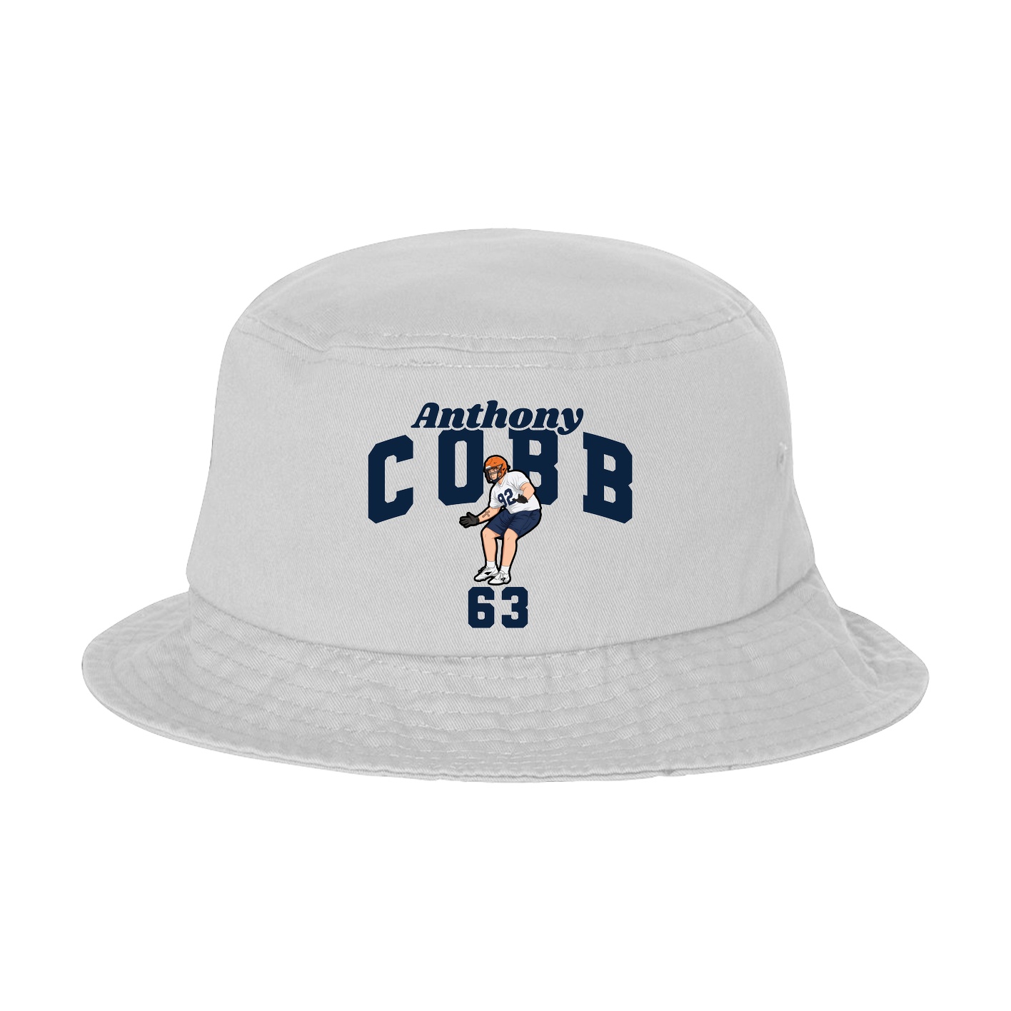 Bucket Cap — Signature Arch in White