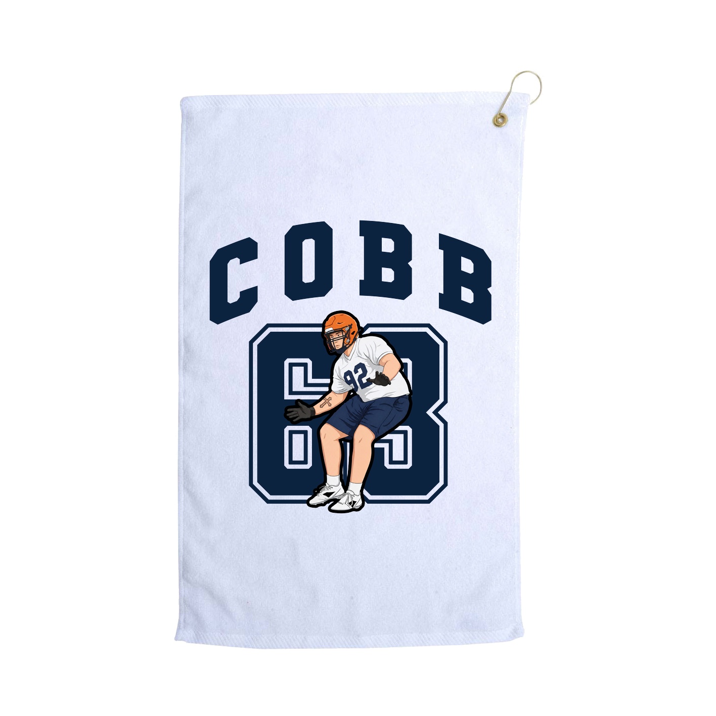 Golf Towel — Number in White