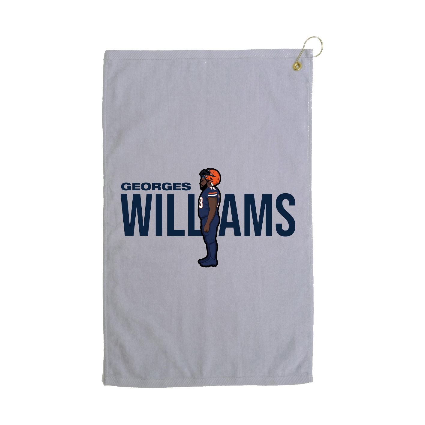 Golf Towel — Player Name in Grey