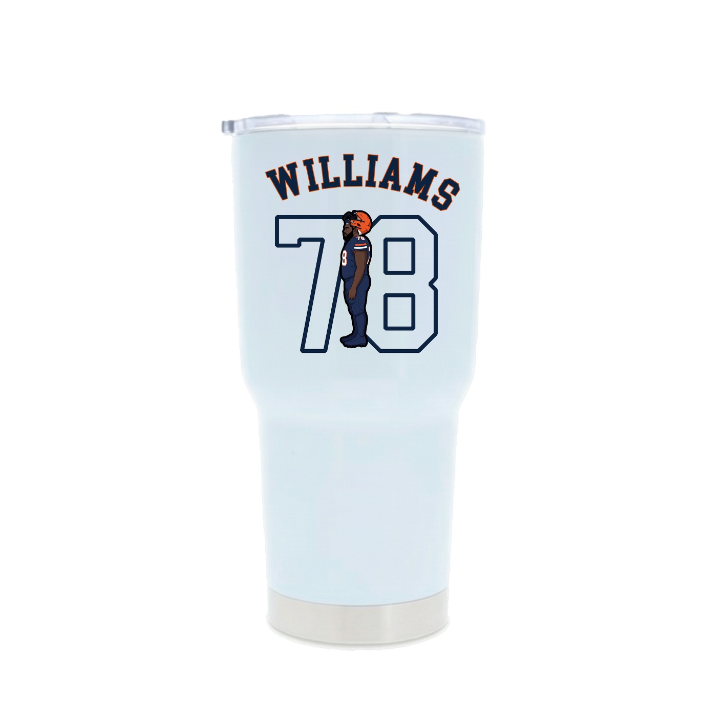 30oz Stainless Steel Tumbler — Shirsey Arch in White