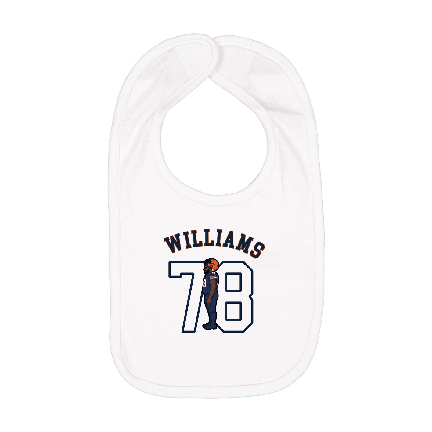 Infant Bib — Shirsey Arch in White